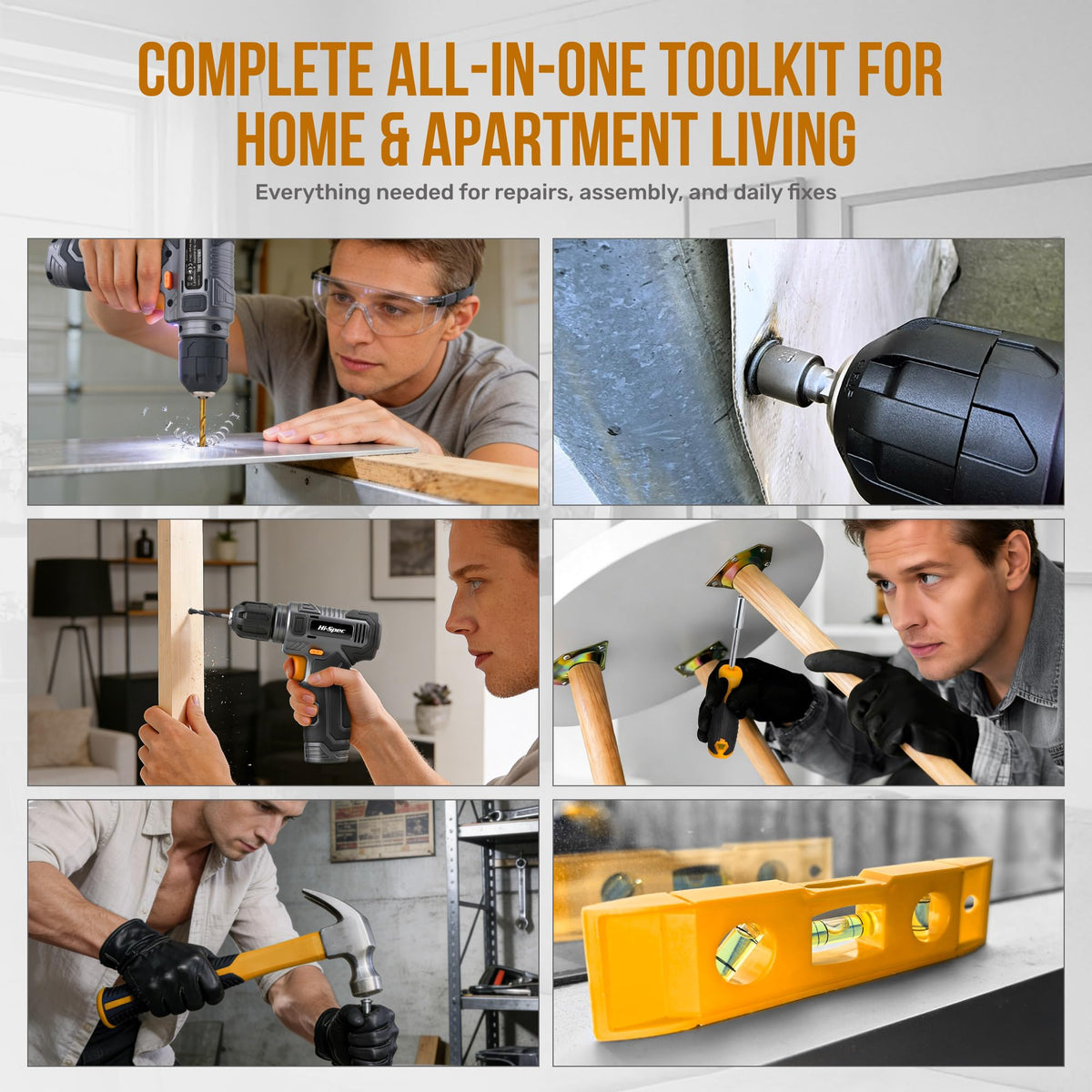 Hi Spec 8V Cordless Drill Set Household Tool Kit - Hi-Spec Official Imagery - 7