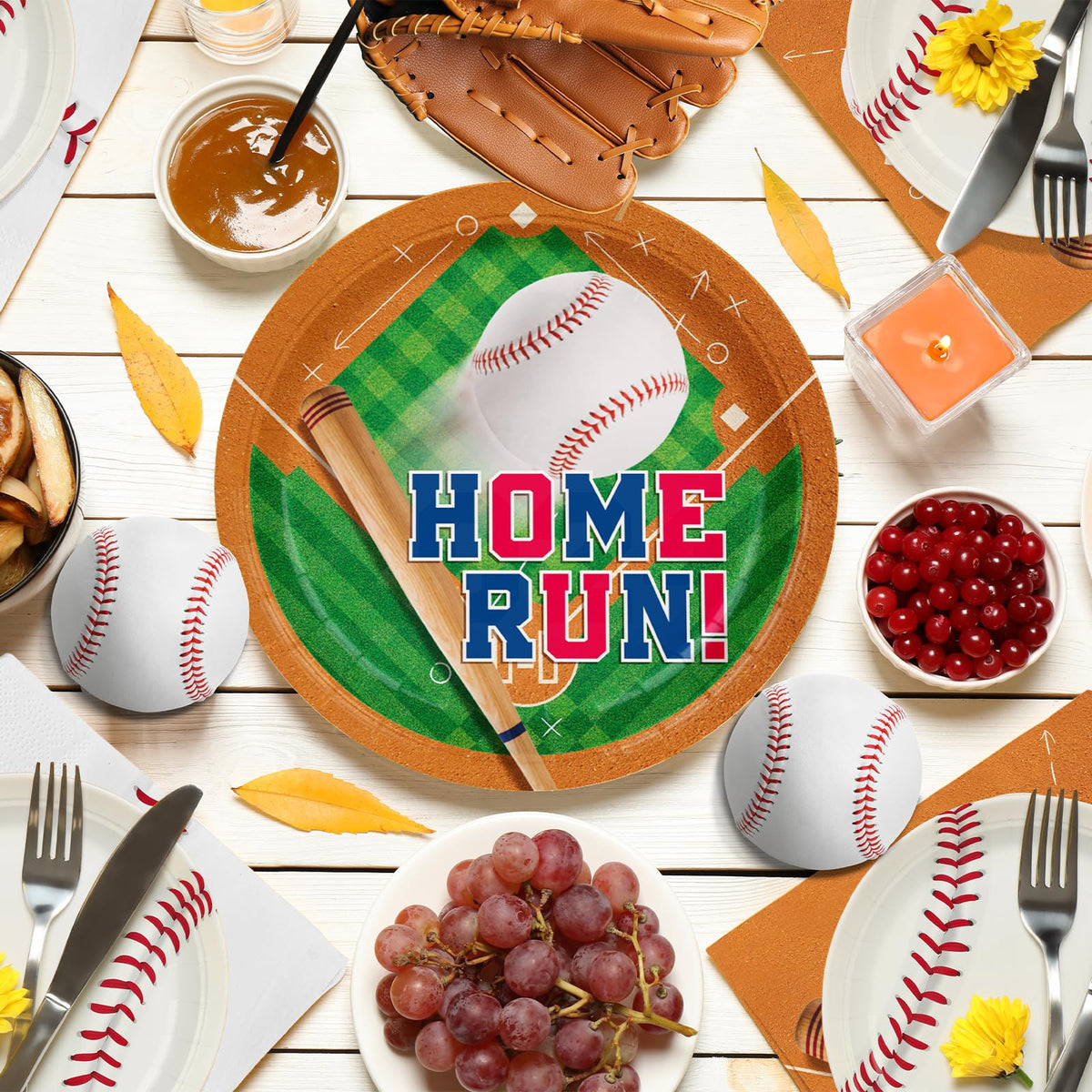 Baseball Party Supplies Kit for 24 - Gatherfun Official Imagery - 5