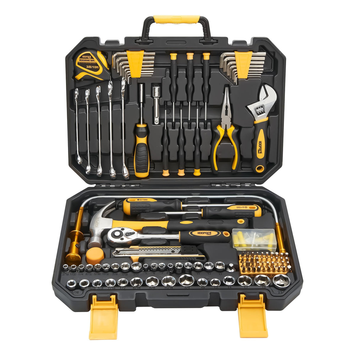 Tool Set Basic Tool Kit for Car Small Tool Box for Home with - KOOPOOL Official Imagery - 1