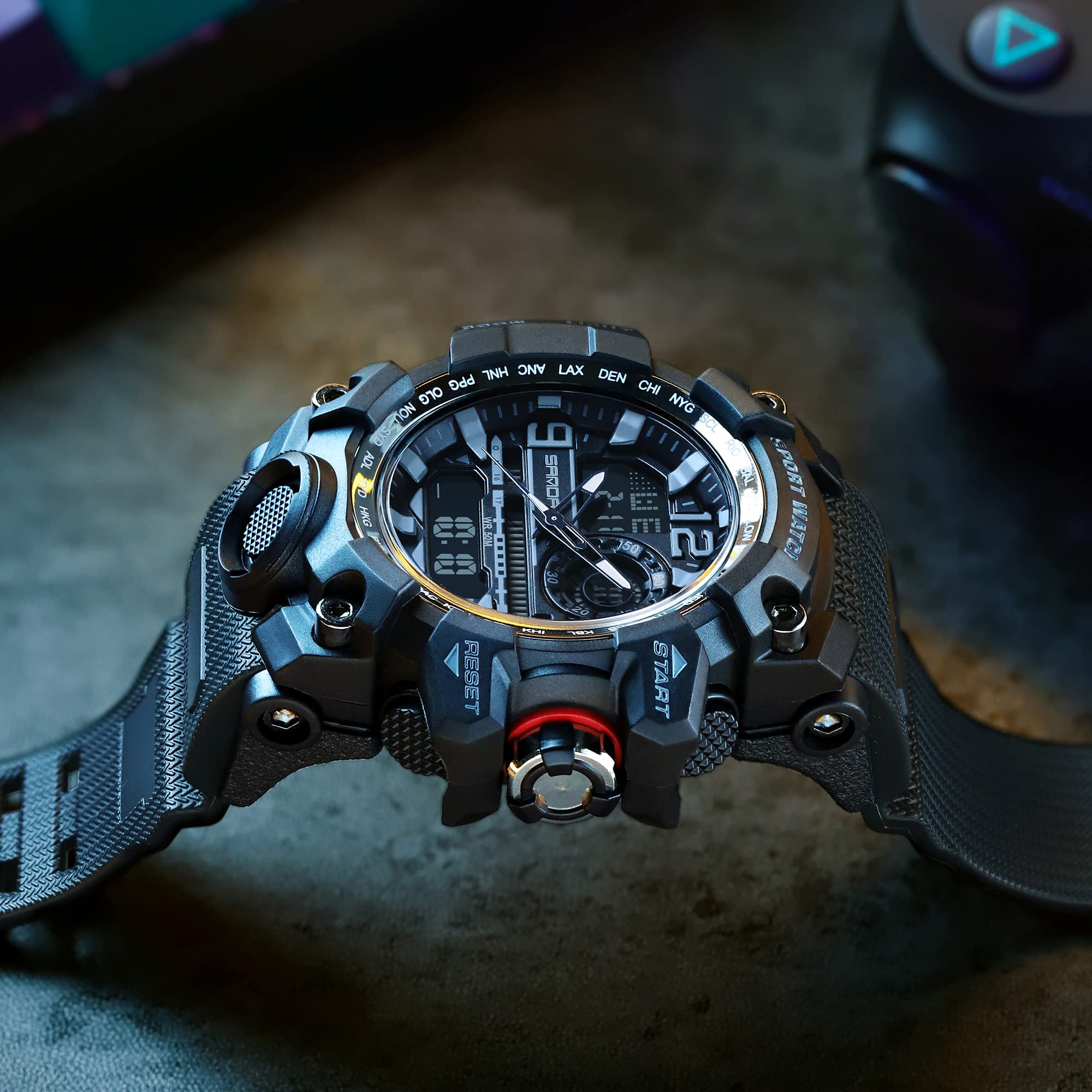 KXAITO Men's Military Sports Watch – LED Dual Dial