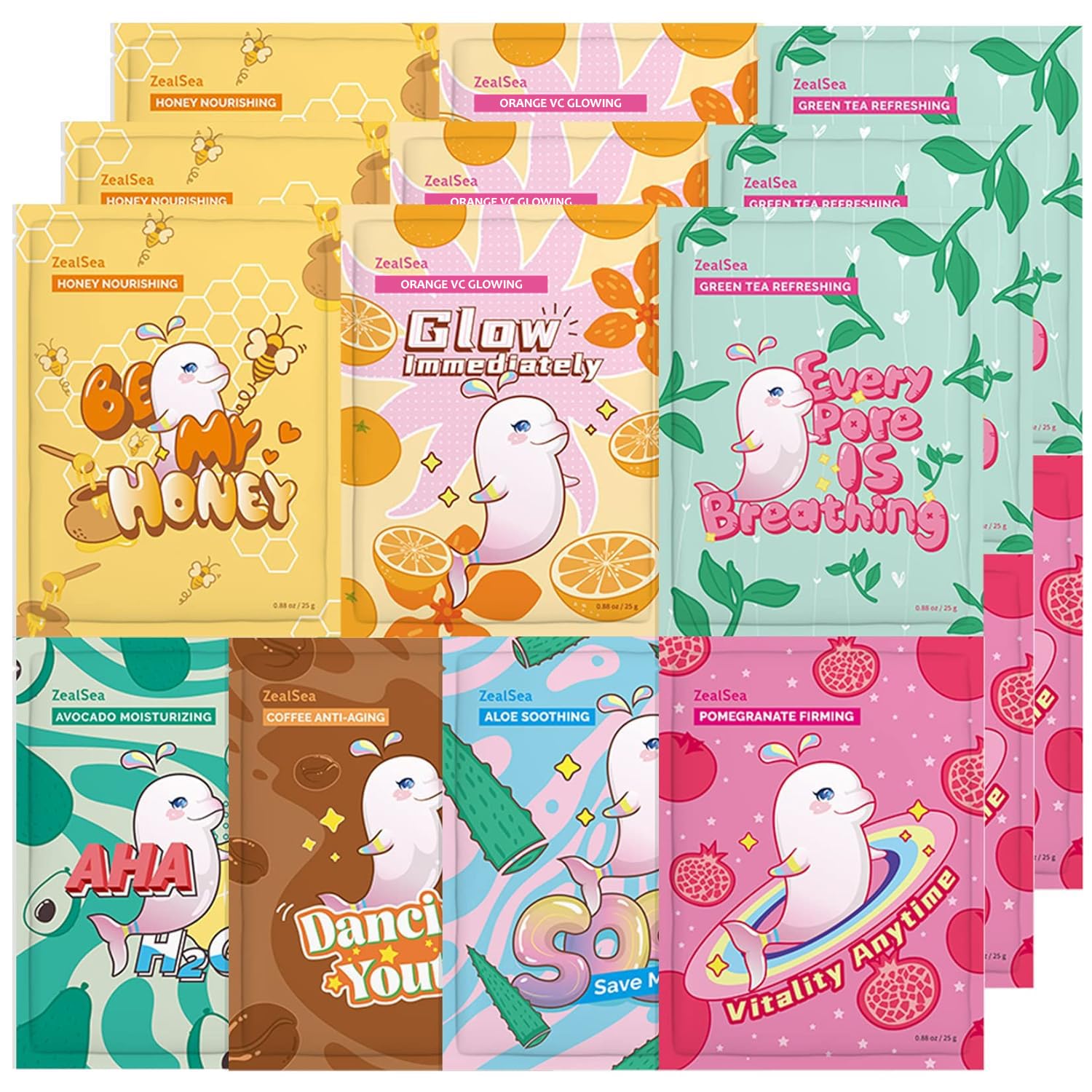 ZealSea Face Mask Skincare Facial Sheet Mask Spa Gifts for Kids - ZealSea