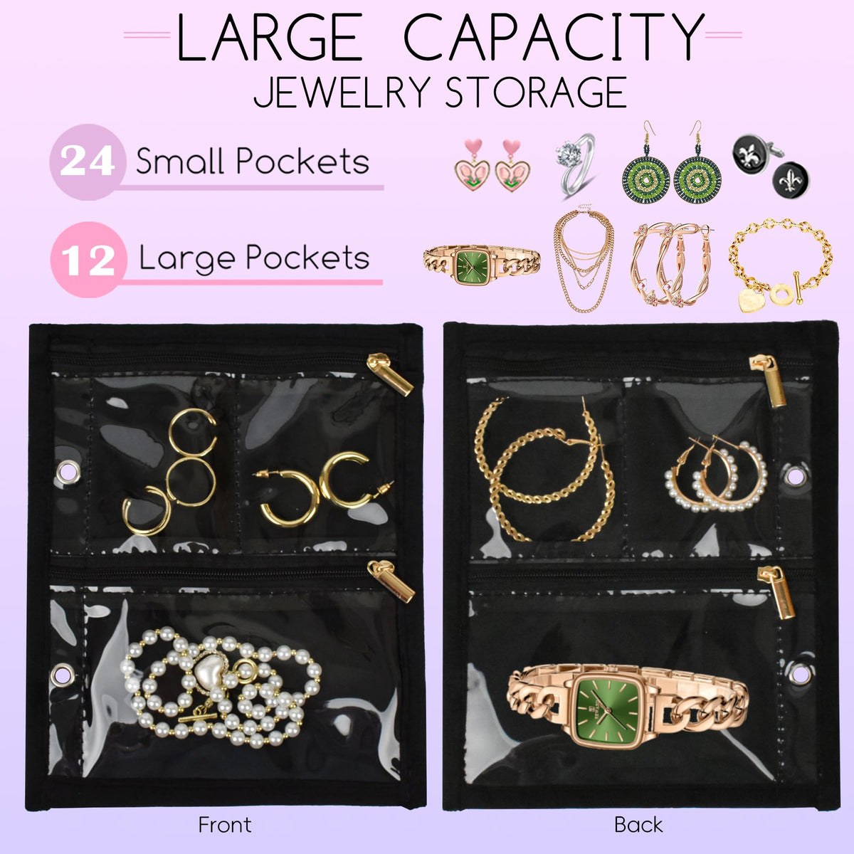 Travel Jewelry Organizer Case Jewelry Bags Jewelry Storage - LingLingo Official Imagery - 5
