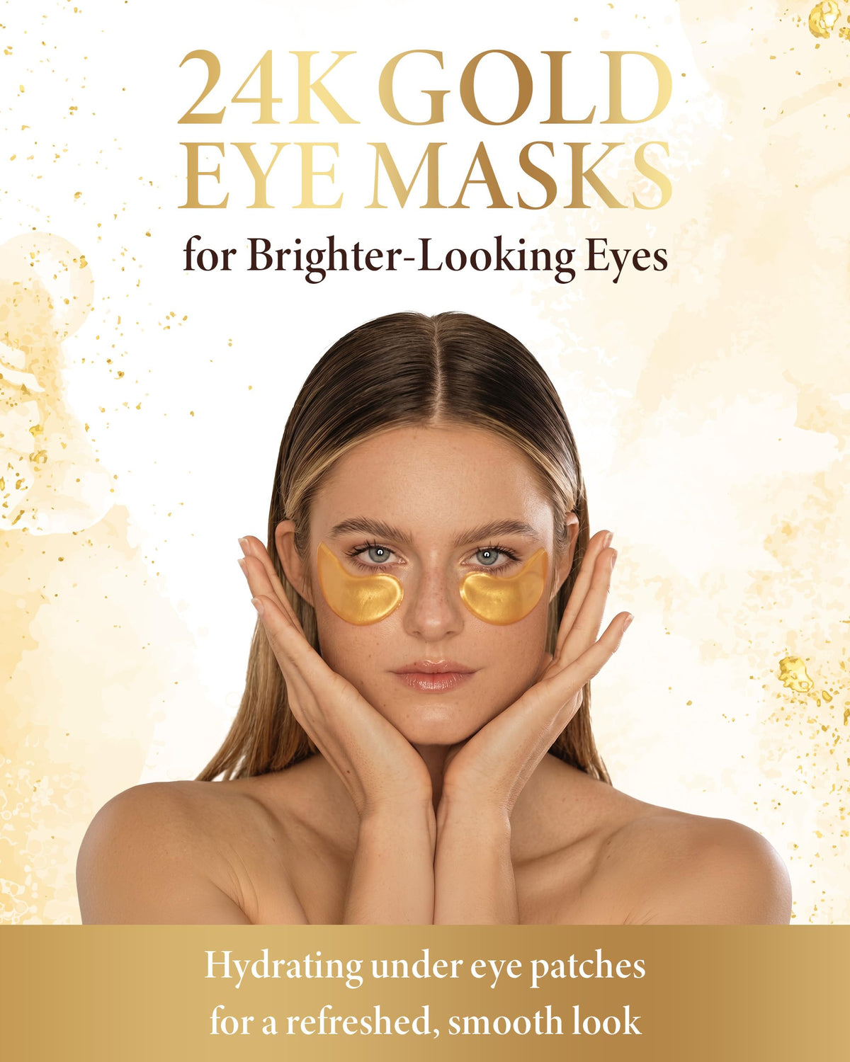 AICHUN BEAUTY 24K Gold Collagen Eye Mask Patches 100 Pack - AICHUN BEAUTY Official Imagery - 3