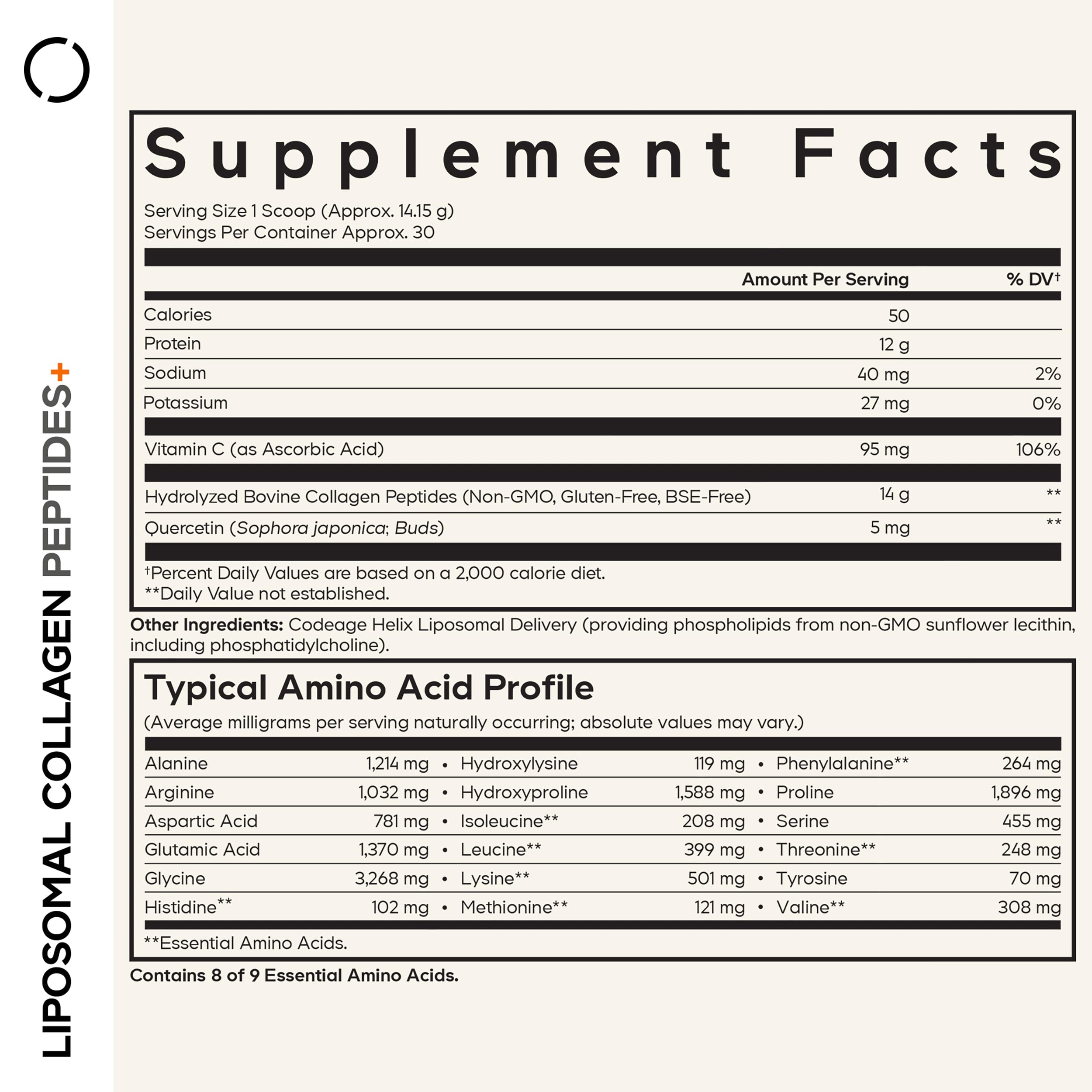 Codeage Liposomal Collagen Peptides Powder Vitamin C - Codeage Official Imagery - 3