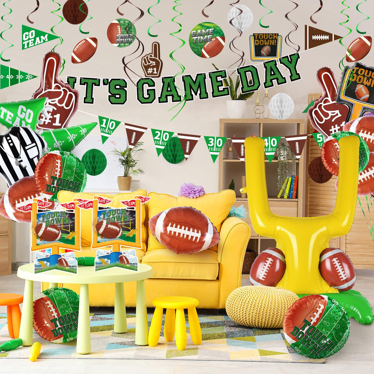 Football Party Decorations Kit Tailgate Football Birthday - Gatherfun Official Imagery - 5