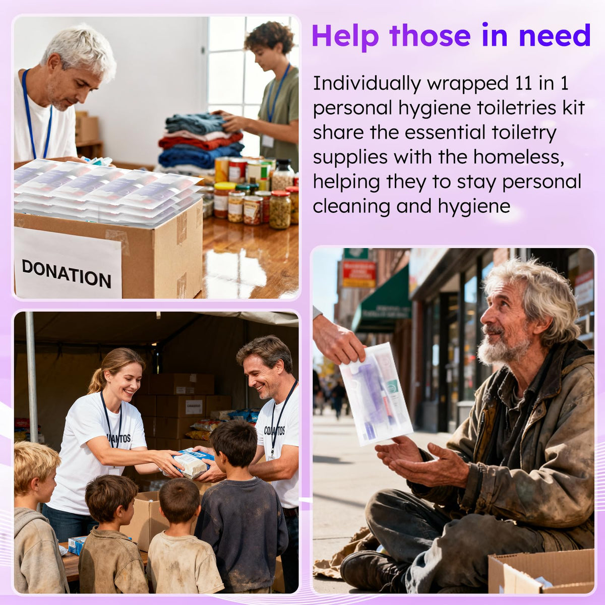 Travel Size Toiletries Hygiene Kits for Homeless in Bulk - Zhjianup Official Imagery - 8