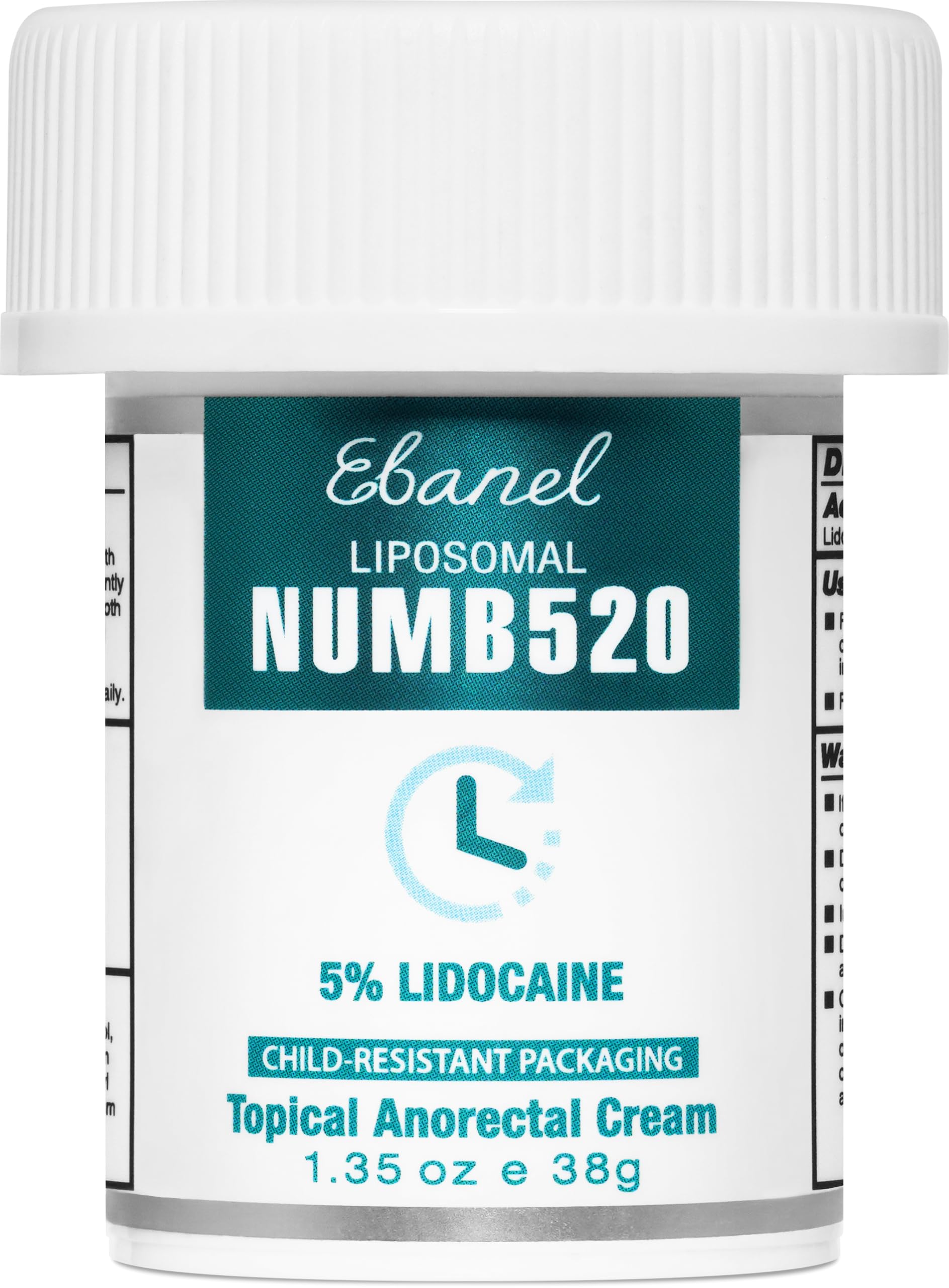 Ebanel 5% Lidocaine Numbing Cream, Pain Relief Burn Itch Numb Cream