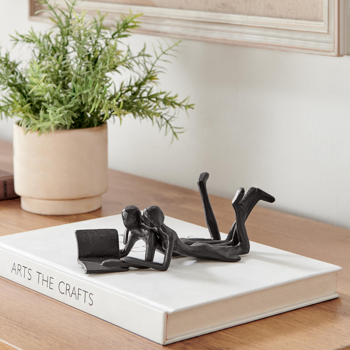 Danya B Brown Cast Iron Abstract Couple Reading Book - Danya B Official Imagery - 4