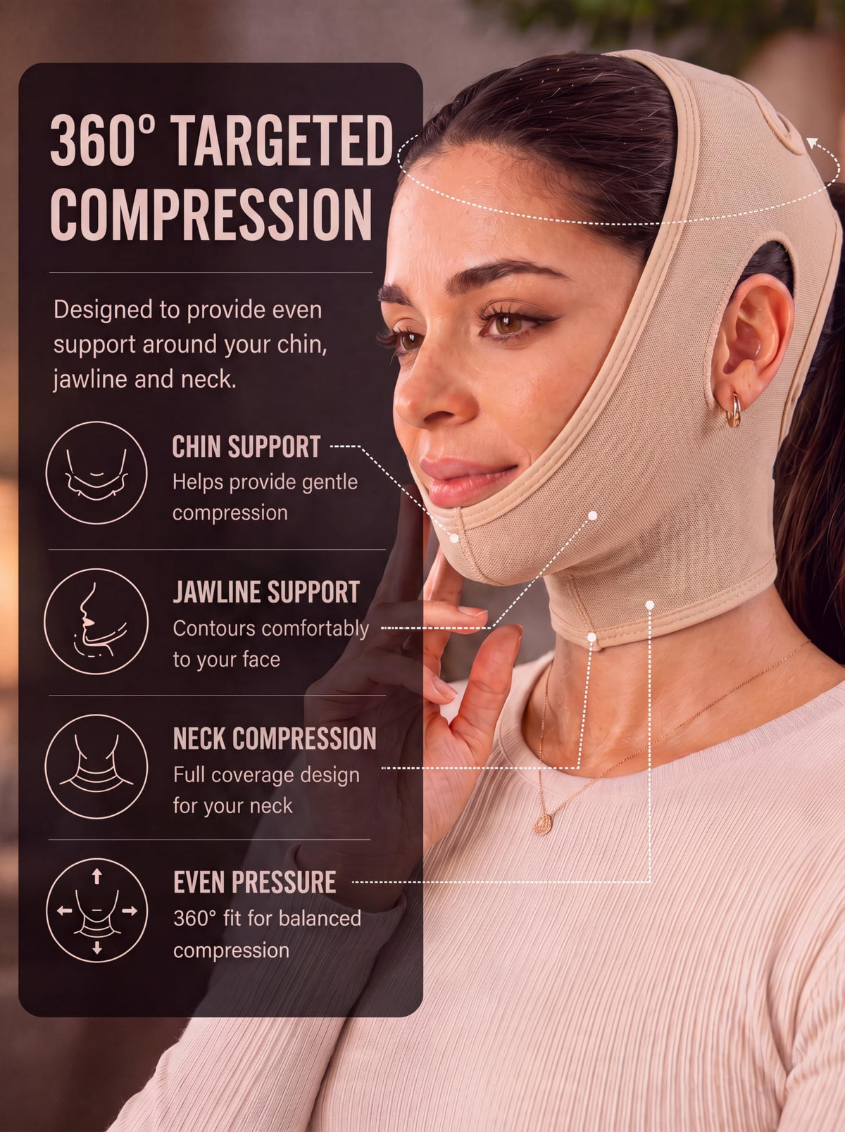301 Chin Strap Support Band Neck Face High Compression - SHAPE CONCEPT Official Imagery - 7