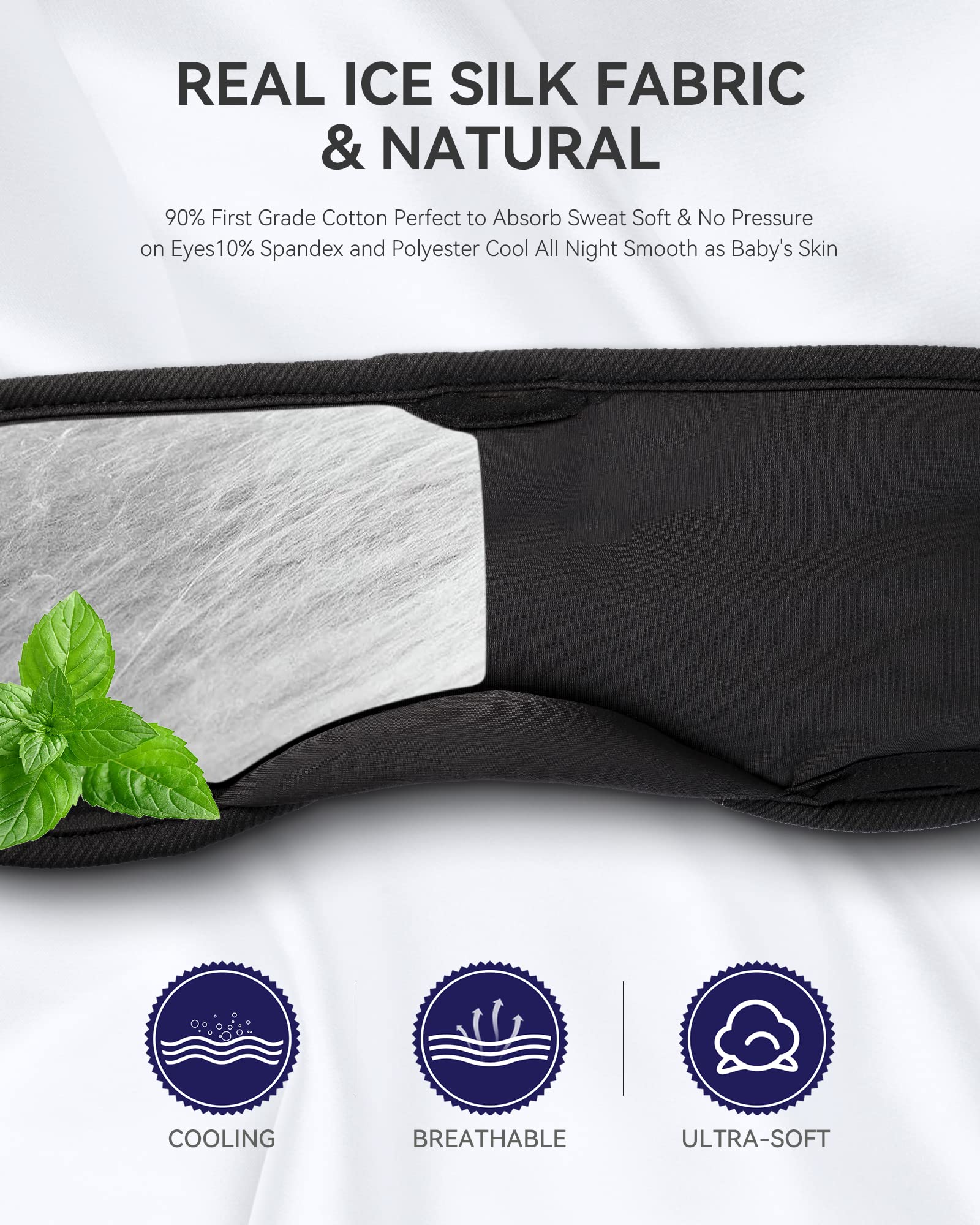 MUSICOZY Sleep Headphones Bluetooth 5.4 Sleep Mask with HD Sound - MUSICOZY Official Product View 3