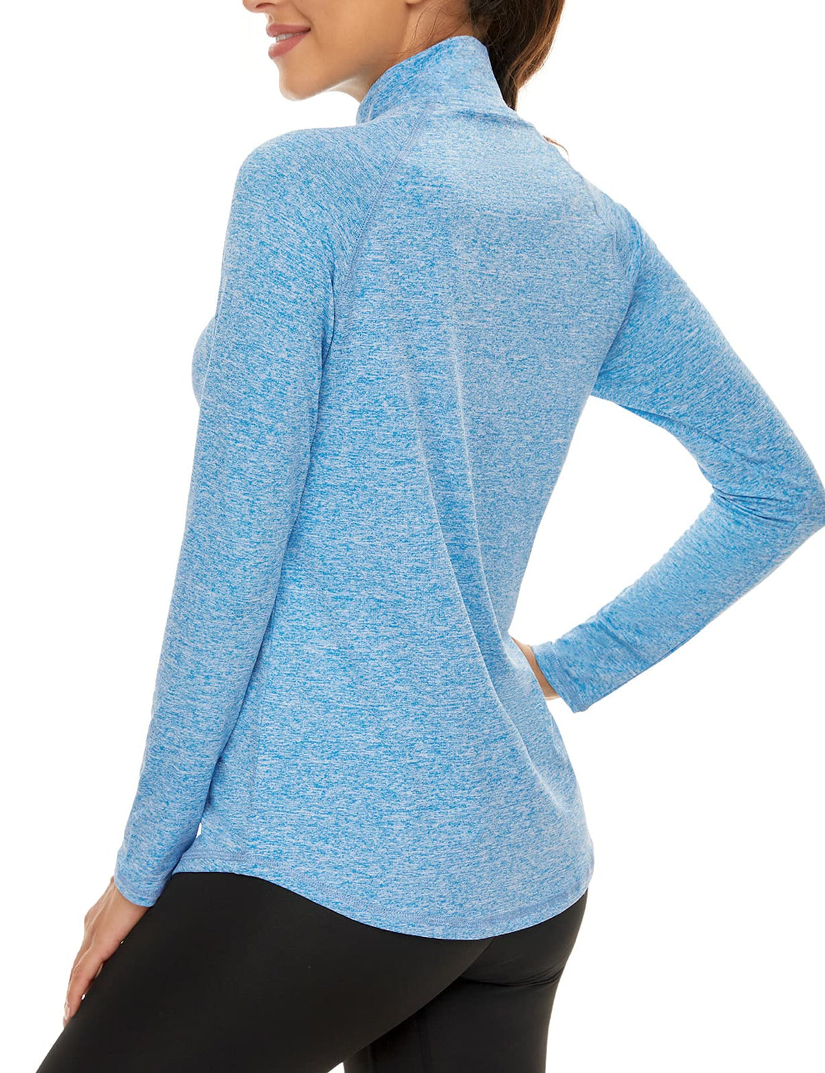 LURANEE Womens UPF 50 Long Sleeve 1 4 Zip Pullover Athletic - LURANEE Official Imagery - 5
