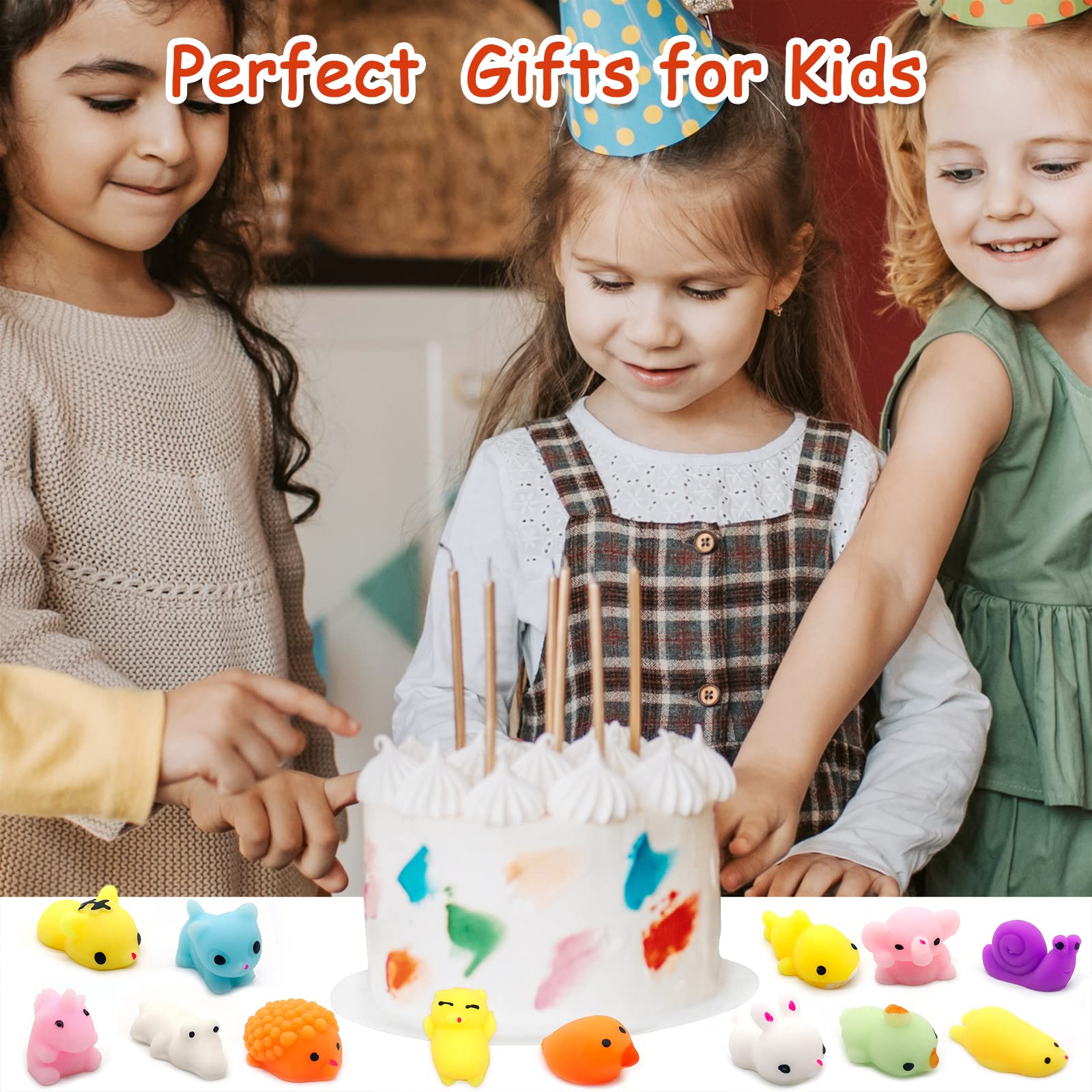 LENYOQIN 100 Pcs Kawaii Squishies, Mochi Squishy Toys for Kids Pa - LENYOQIN Official Product View 2