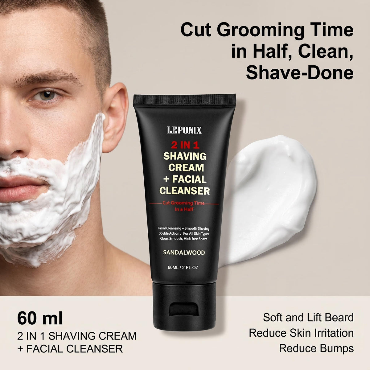 Shaving Kit for Men with Straight Razor Shaving Brush and - LEPONIX Official Imagery - 4