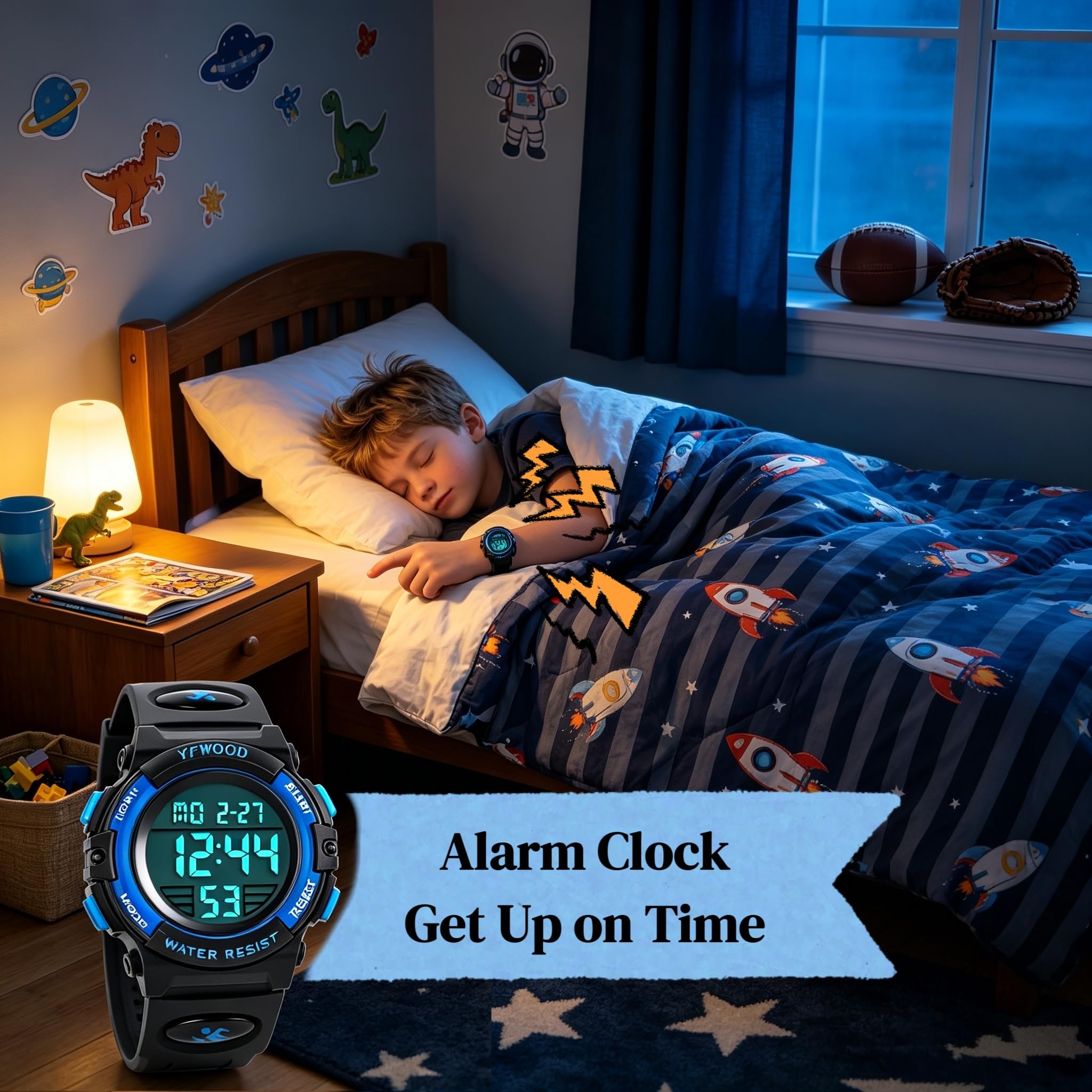 YFWOOD Kids Digital Watch for Boys 5-15, Waterproof Kids Watch Boys - View 4