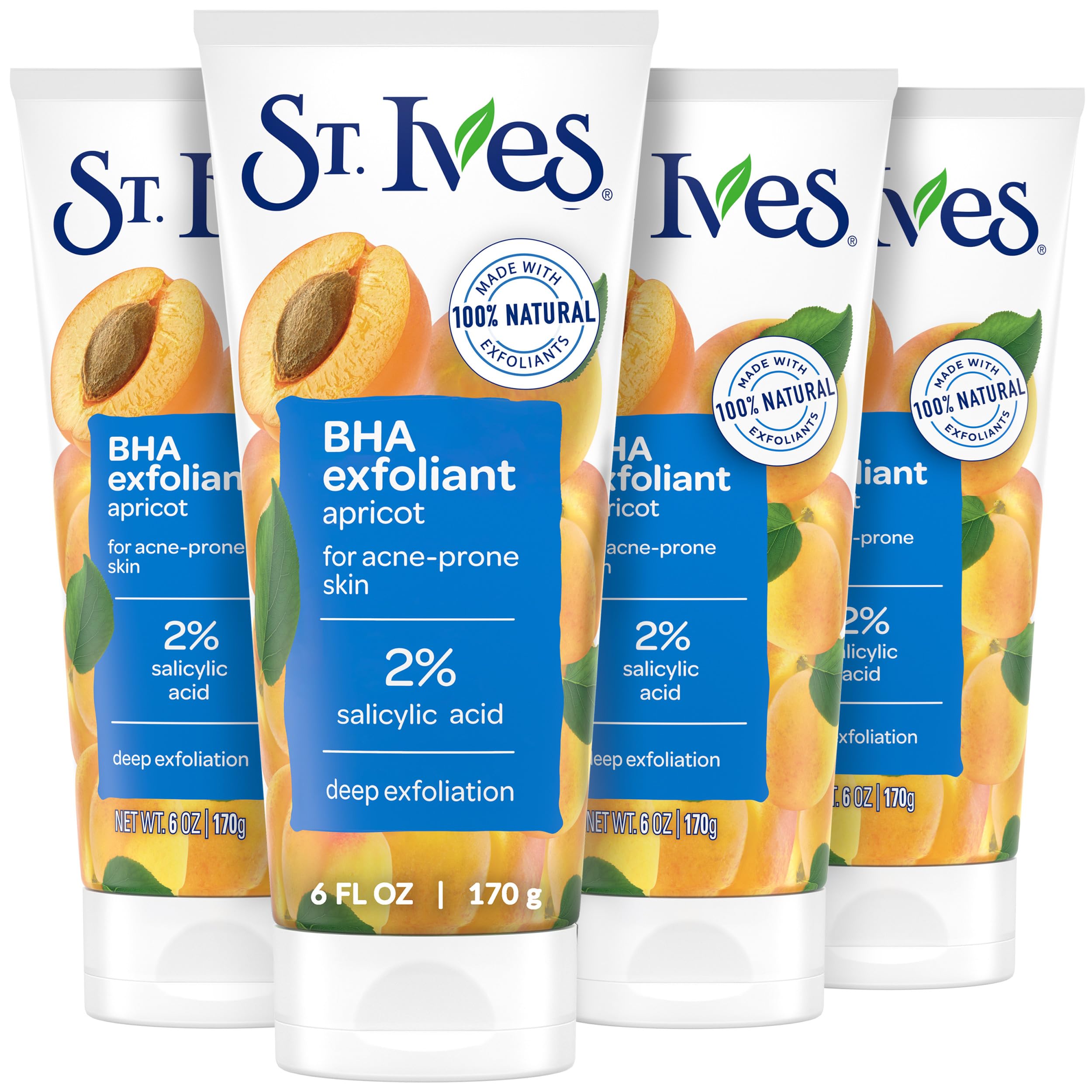 St. Ives Acne Control Apricot Face Scrub, Deep Exfoliator Skin - Product Imagery