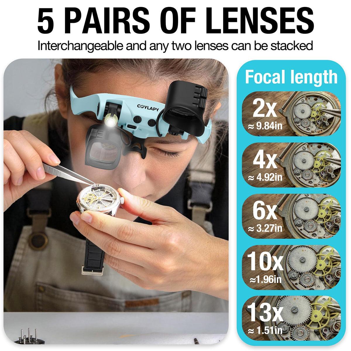 Magnifying Glasses for Close Work Watch Repair - COYLAPY Official Imagery - 4