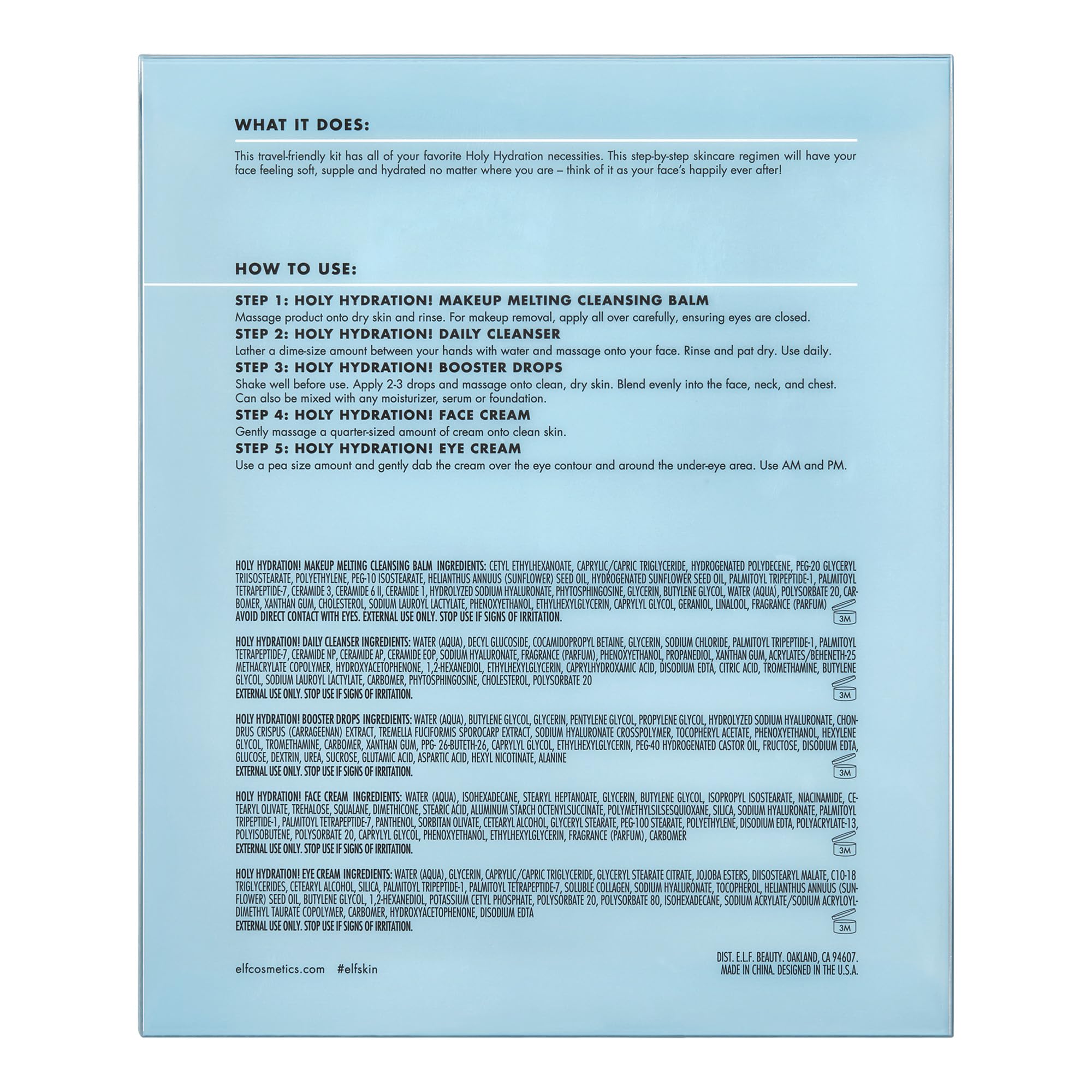 e.l.f. SKIN Holy Hydration! Hydrated Ever After Skincare Mini Kit, Cle - View 5