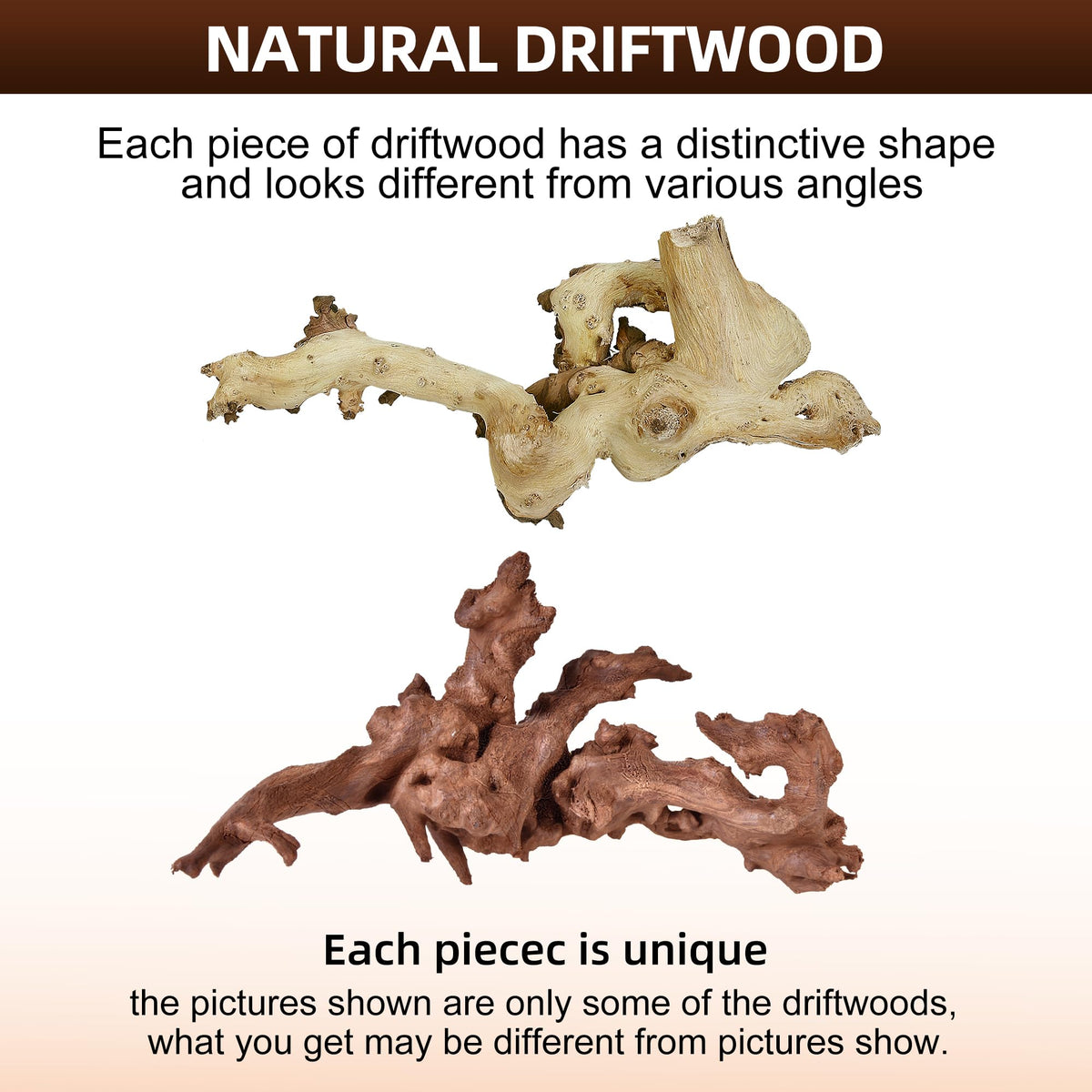 majoywoo Natural Large Driftwood for Aquarium Decor Fish - majoywoo Official Imagery - 3