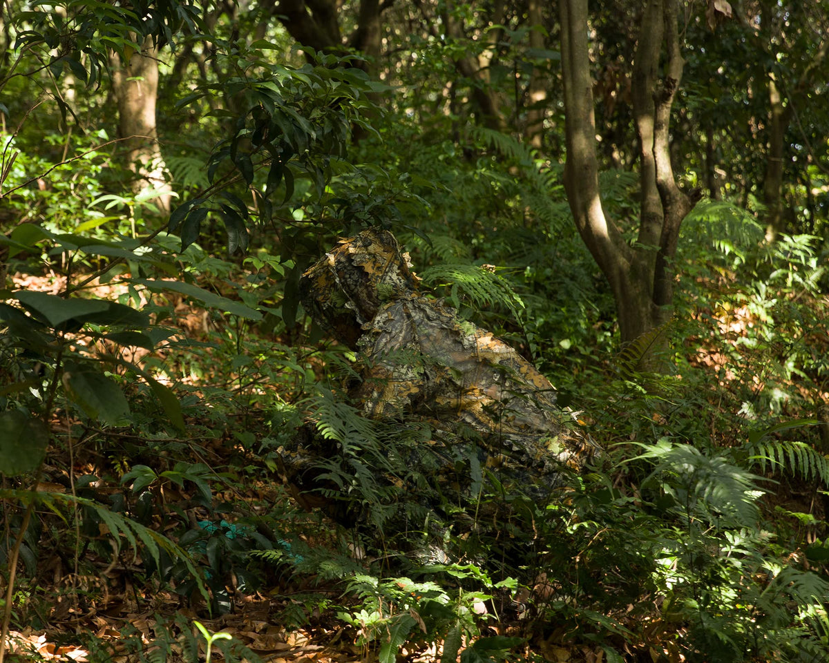 Ginsco Ghillie Suit Full Face Mask Gloves Set 3D Leafy Camo - Ginsco Official Imagery - 4