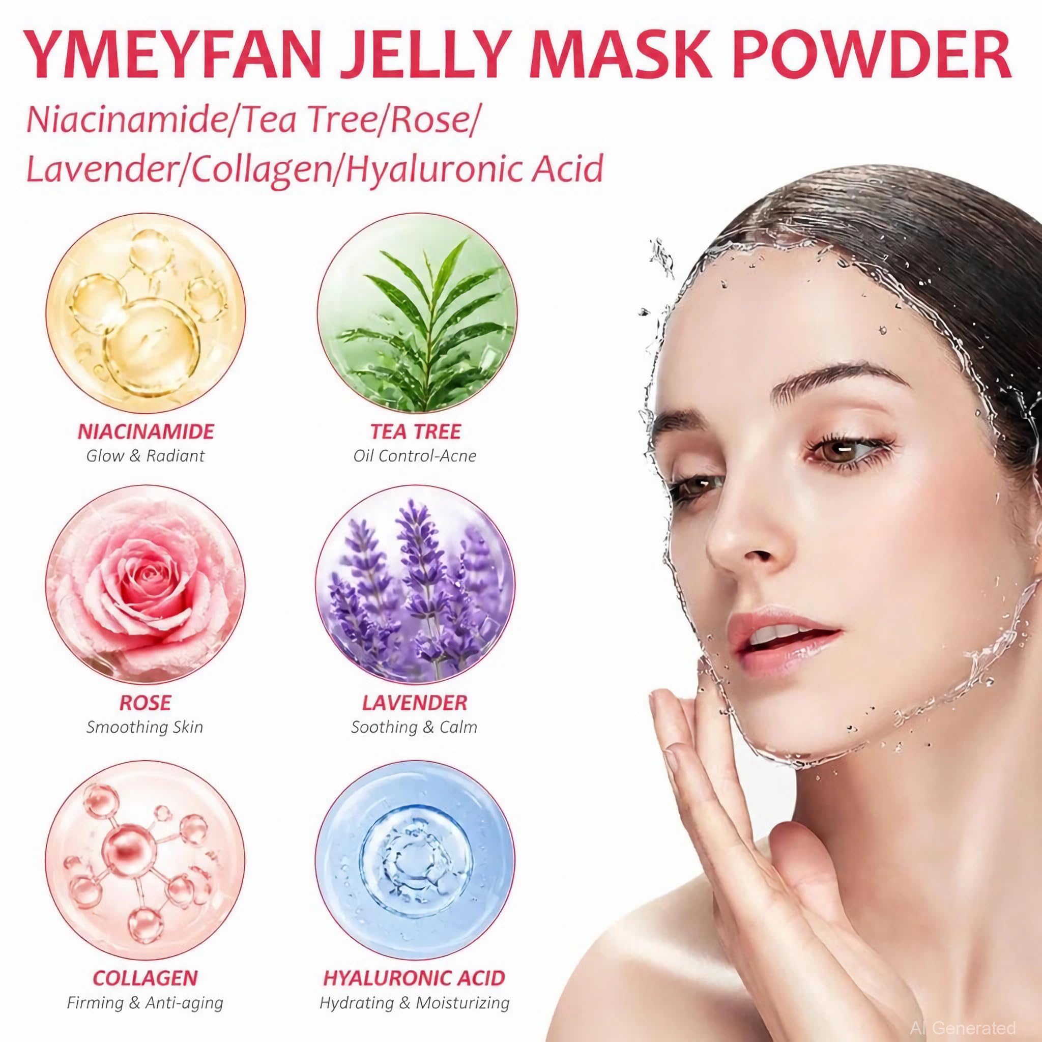 Jelly Mask for Facials Professional, Jelly Mask Powder for Face, - YMEYFAN