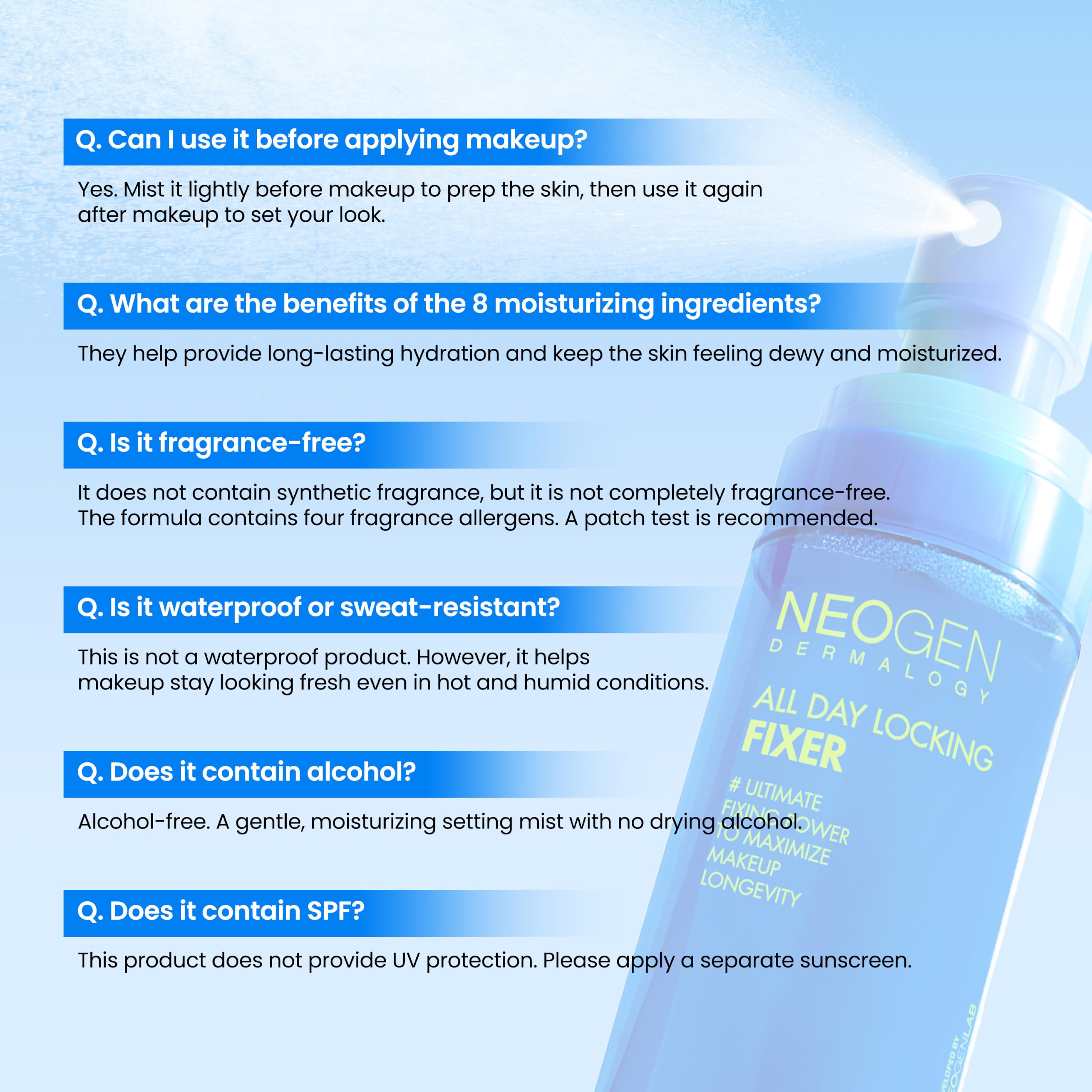 DERMALOGY by NEOGENLAB NEOGEN Dermalogy All-Day Makeup Setting Spray, - View 8