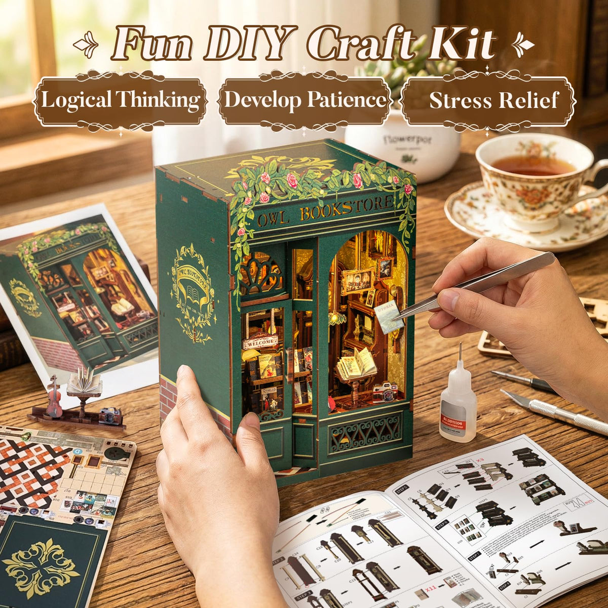 CUTEBEE Book Nook Kit - CUTEBEE Official Imagery - 6