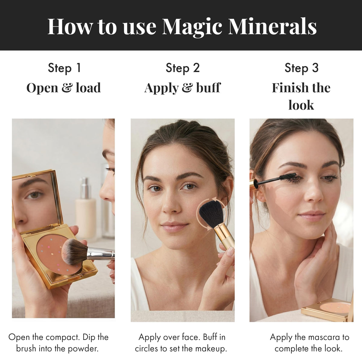 Magic Minerals Powder Foundation 4pc Set by Jerome Alexander - Jerome Alexander Official Imagery - 4