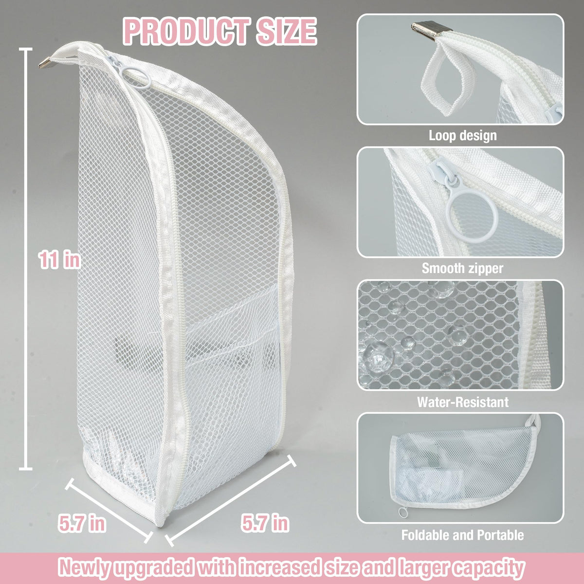 Standing Toiletry Bag larger Portable Foldable Hanging - ROVLET Official Imagery - 4
