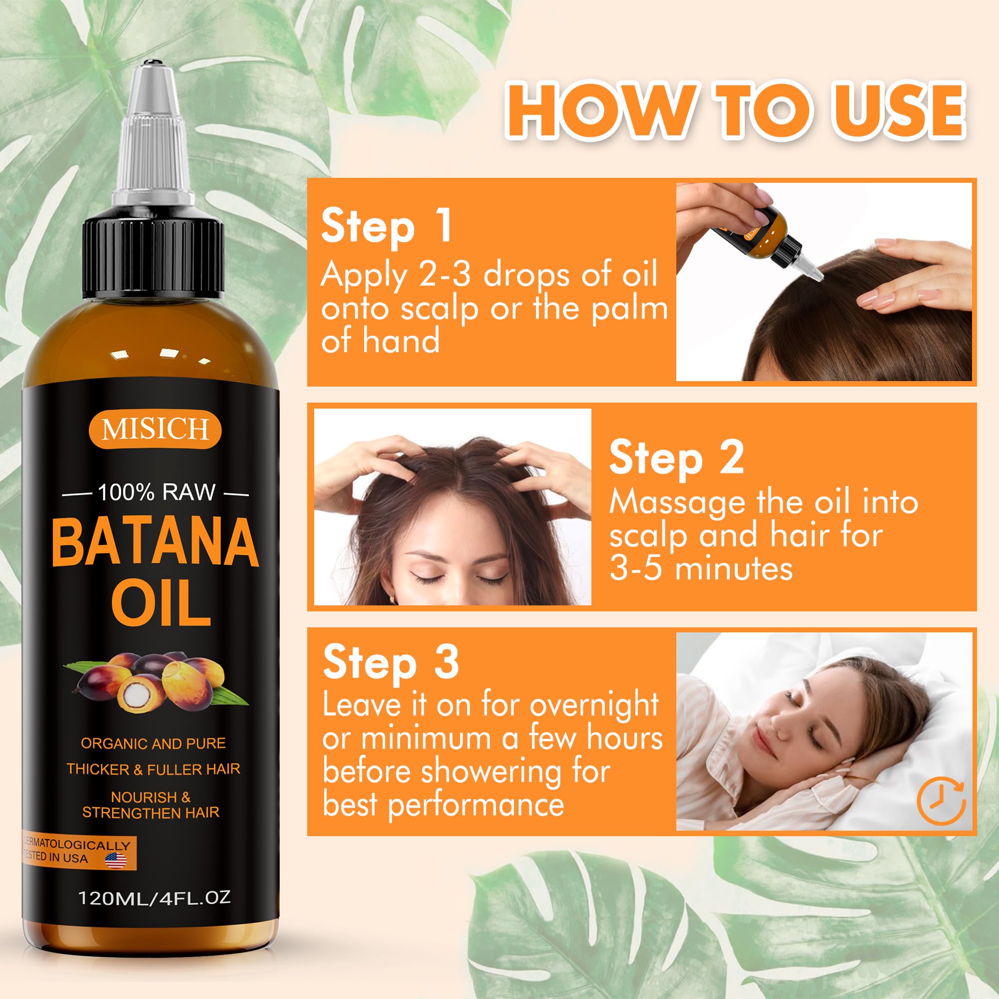 MISICH Raw Batana Oil, 100% Natural Organic Hair Growth Oil , Sourced from - MISICH Official Product View 8