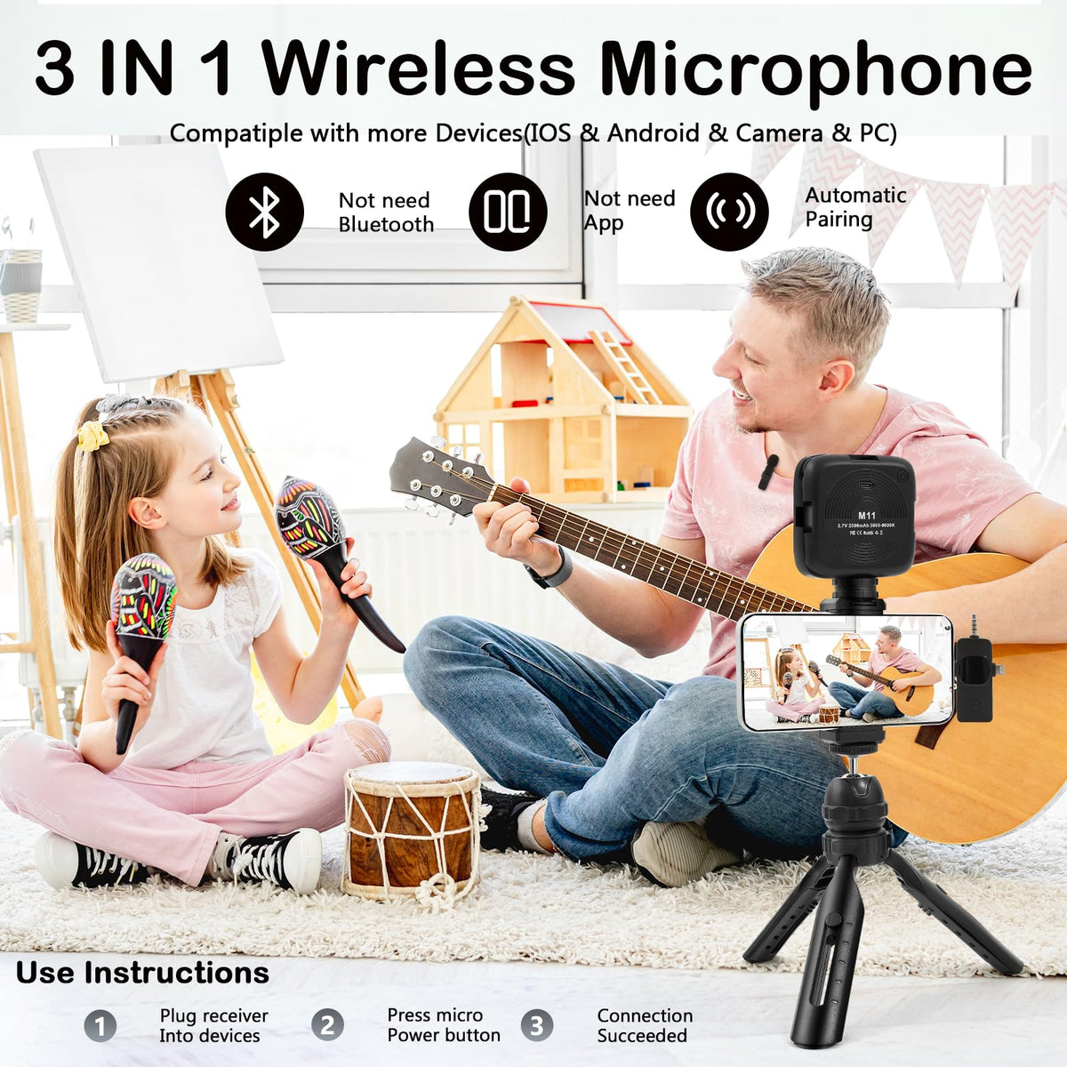 Vlogging Kit for iPhone Android Microphone for Content - Heliora Official Imagery - 4