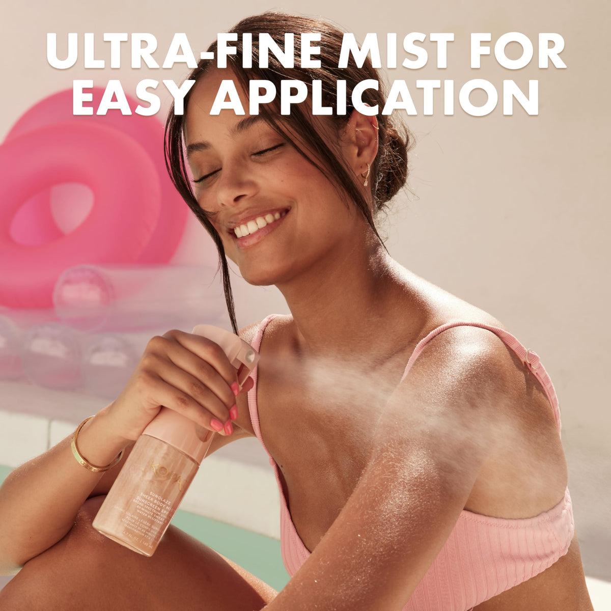 Kopari Rose Gold Sunglaze Sheer Body Mist Sunscreen SPF 42 - Kopari Official Imagery - 5