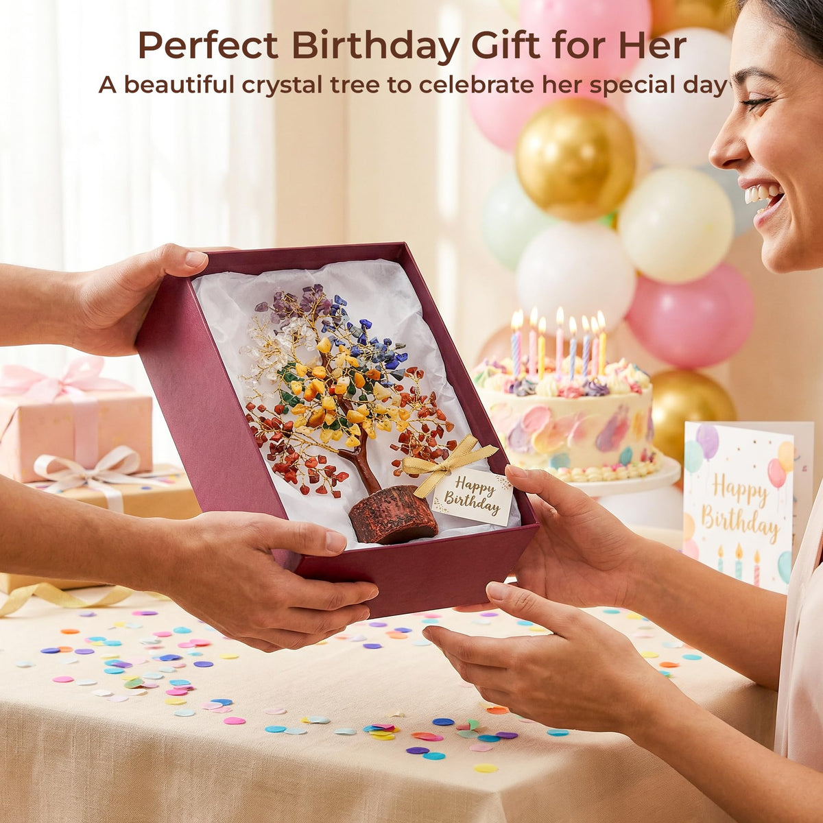 Chakra Tree of Life Birthday Gifts for Women Mom Sister - KARMAPLEDGE Official Imagery - 5