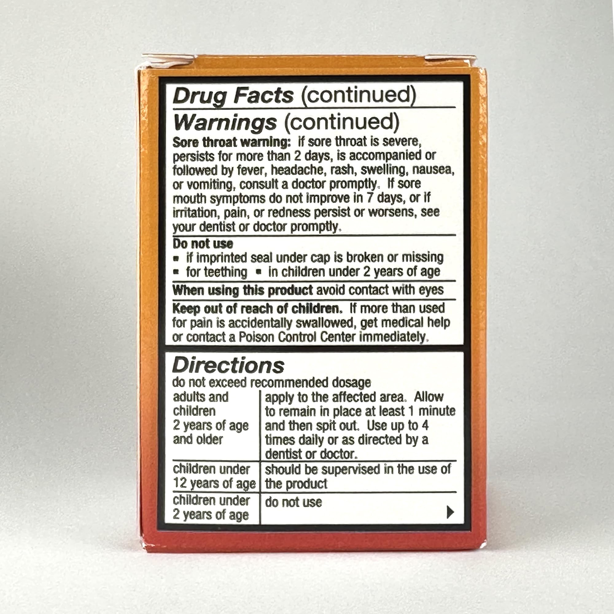 HurriCaine Topical Anesthetic Gel 20% Benzocaine Oral Gel 1oz