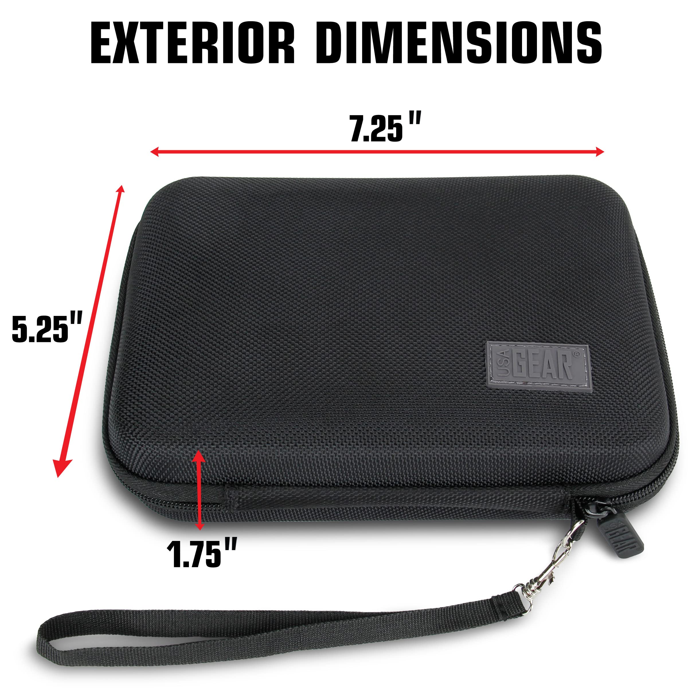 USA Gear Travel Electronics Organizer - Water Resistant Zipper Ca - USA Gear Official Product View 3