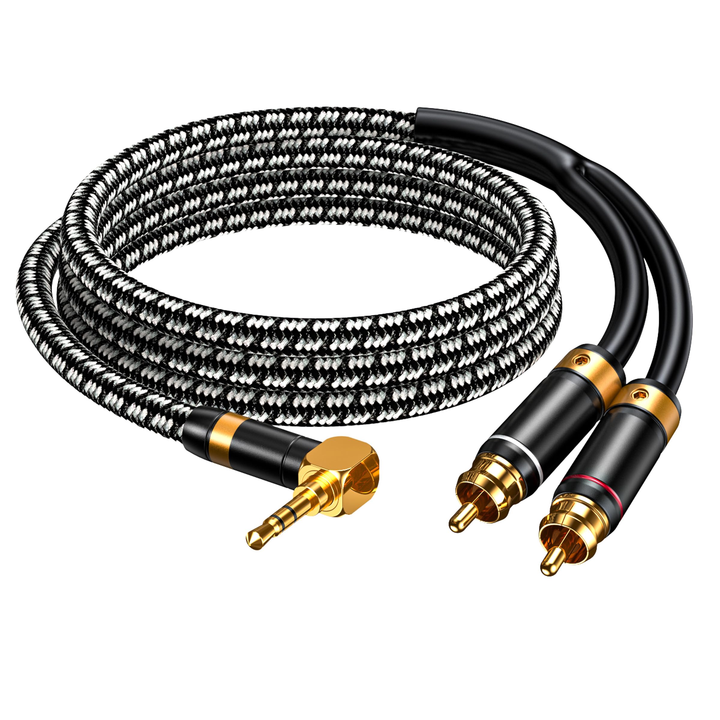 Wekuant Audiophile RCA Cable,   3.5mm Male to 2RCA Male Stereo Au by Wekuant - Angle View 2