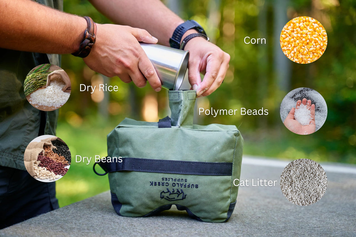 All Weather Durable Front and Rear Shooting Rest Bags Rifle - Buffalo Creek Supplies Official Imagery - 6