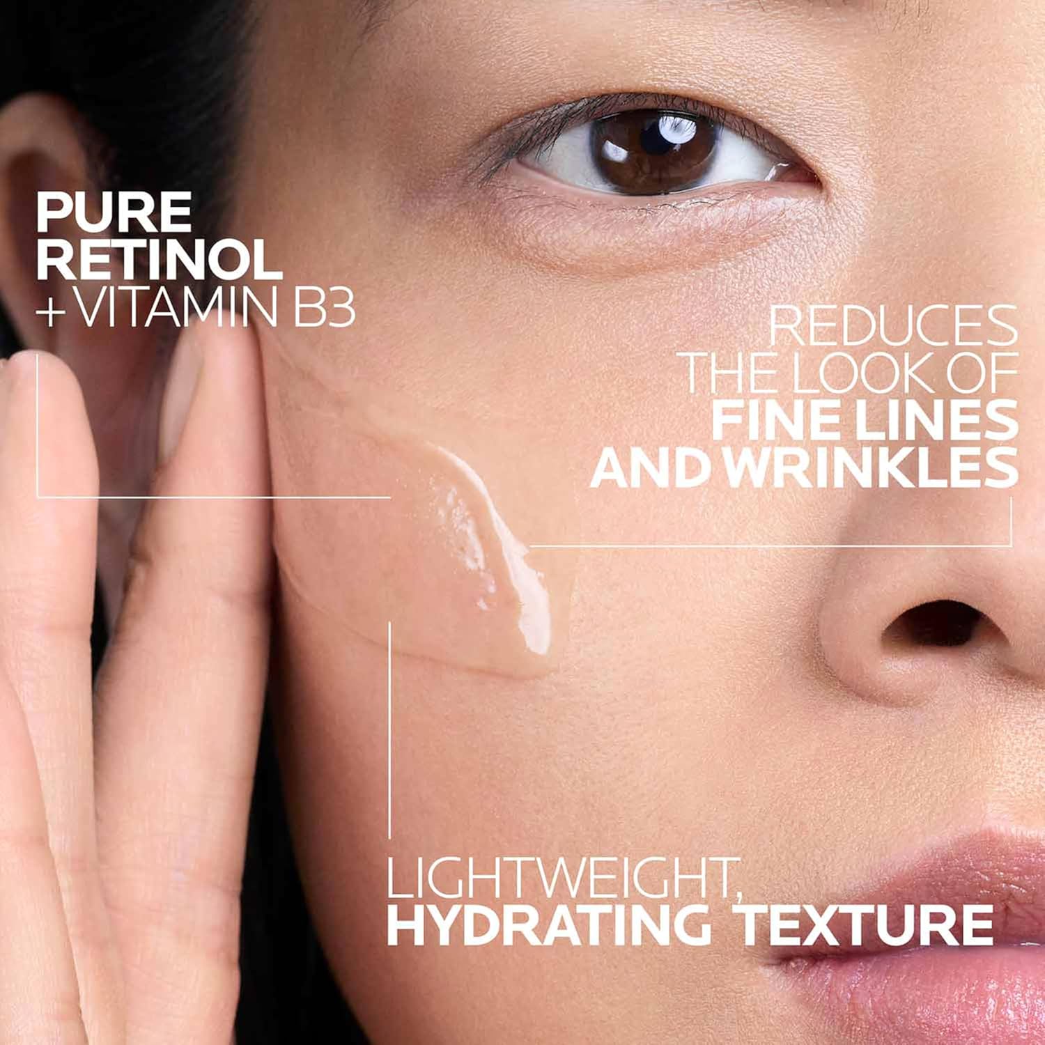 Elefair La Roche-Posay Pure Retinol Face Serum with Vitamin B3 for anti-aging, showing the serum bottle with product label.