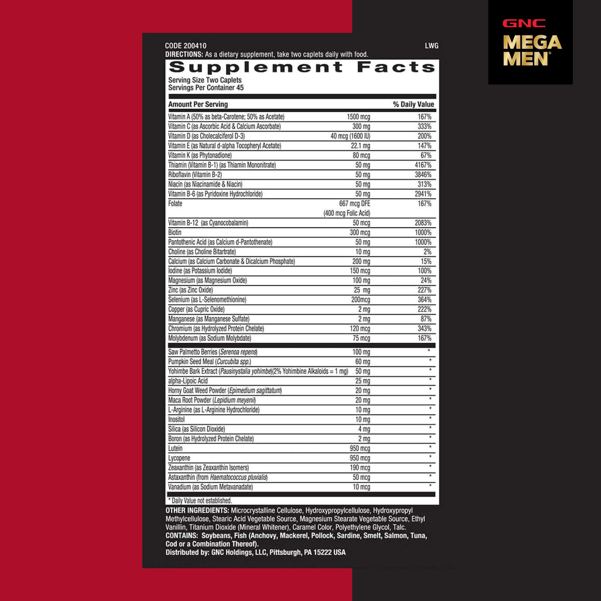 GNC Mega Men Prostate & Virility Multivitamin for Men, 90ct