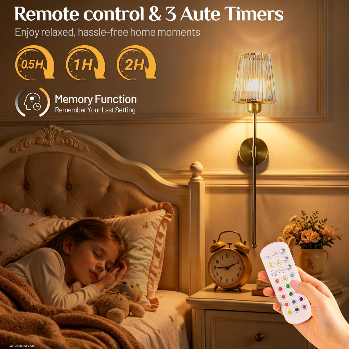Crystal Wireless Battery Operated Wall Sconces Set of 2 5000 - Dolicer Official Imagery - 8