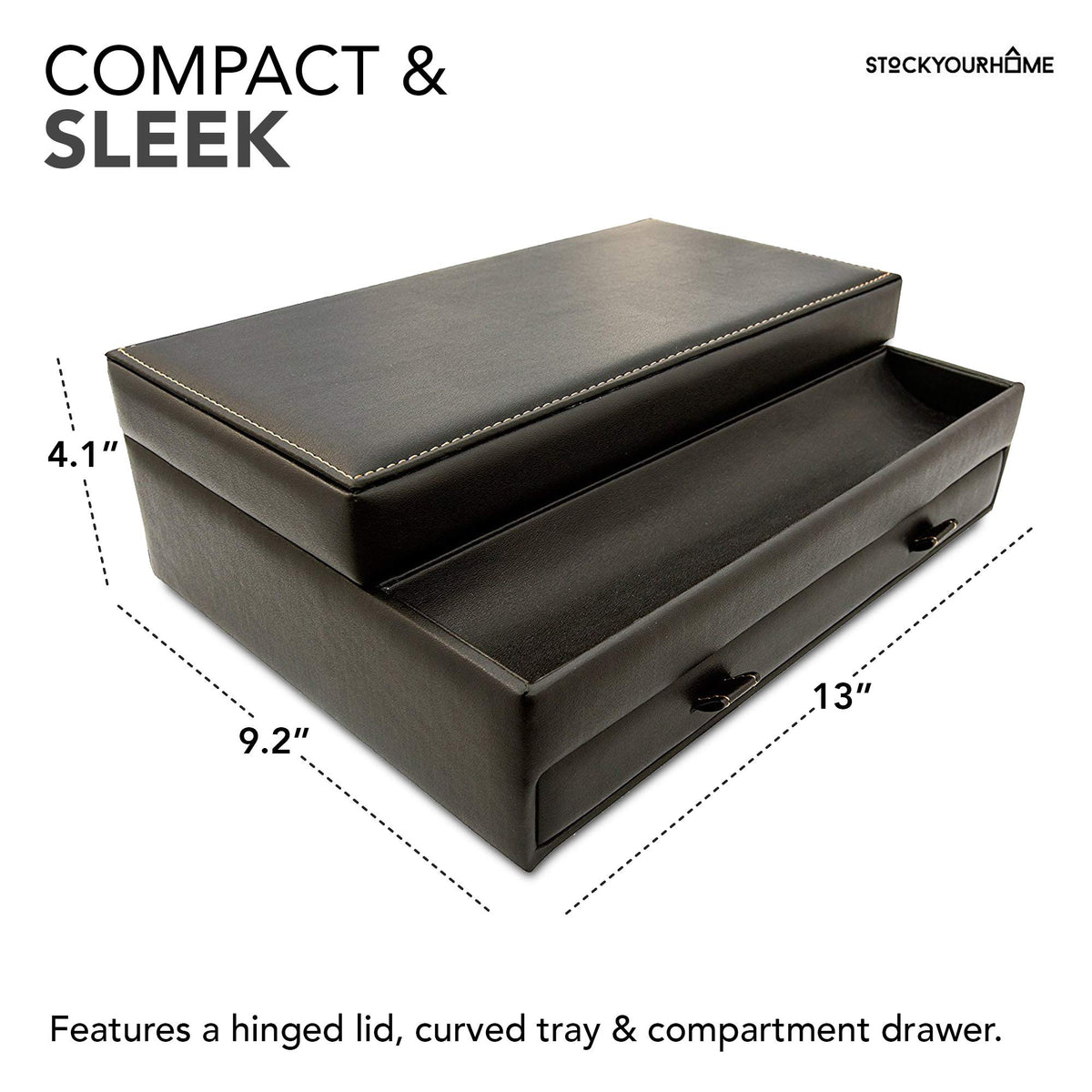 Stock Your Home Mens Valet Tray Men s Jewelry Box Night - Stock Your Home Official Imagery - 3