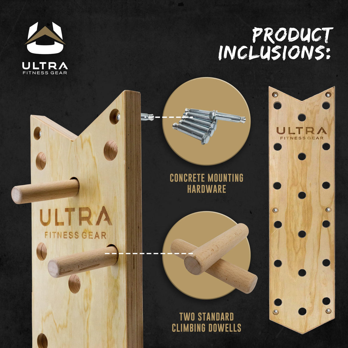 Climbing Pegboard 51 Inch Climbing Hold Cross Training - Ultra Fitness Gear Official Imagery - 6