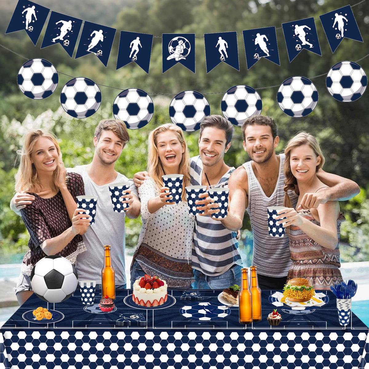 Soccer Plates and Napkins 171 Count Disposable Soccer Party - TechTrek Automotive Official Imagery - 7