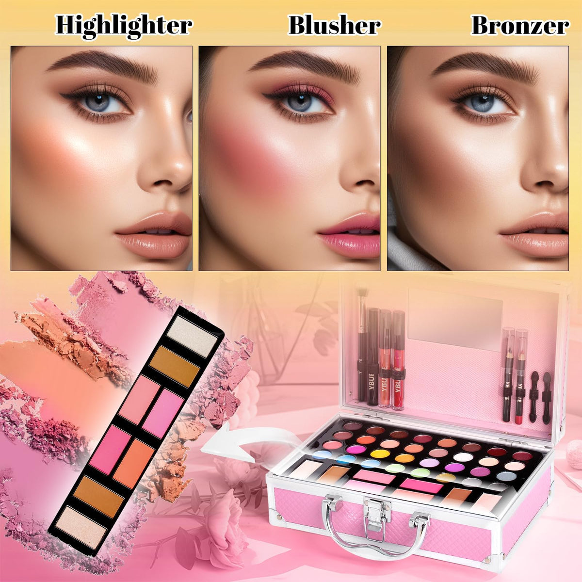YBUETE Beginner Makeup Kit for Teen Makeup Set for Girl - YBUETE Official Imagery - 5