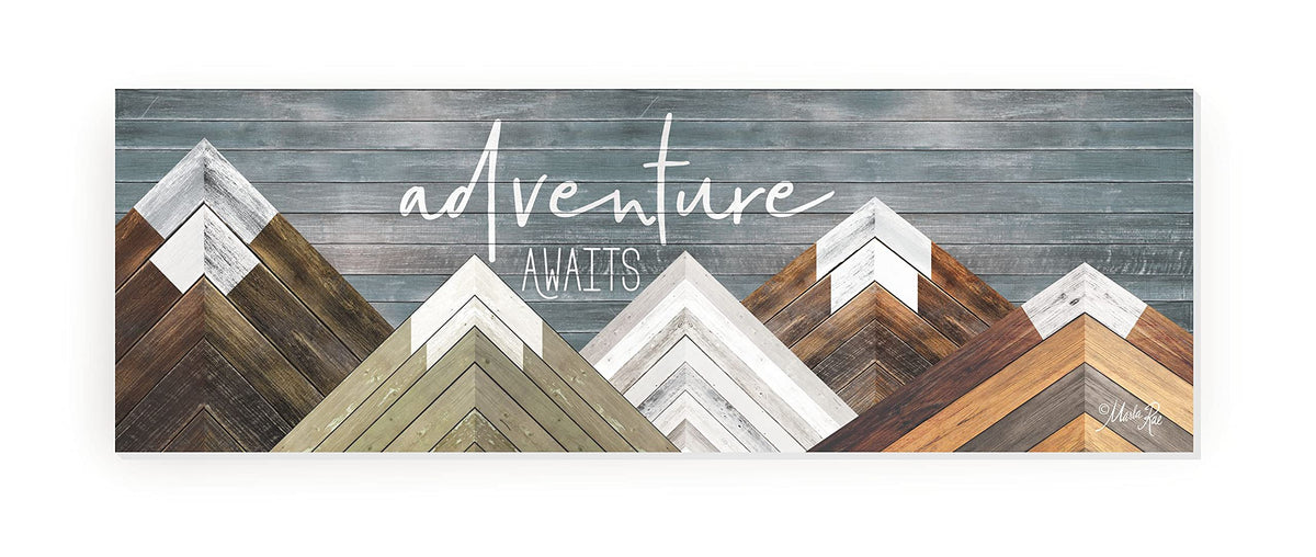 Adventure Awaits Framed Sign Rustic Style Wall Decor 6x18 - MRC Wood Products Official Imagery - 8