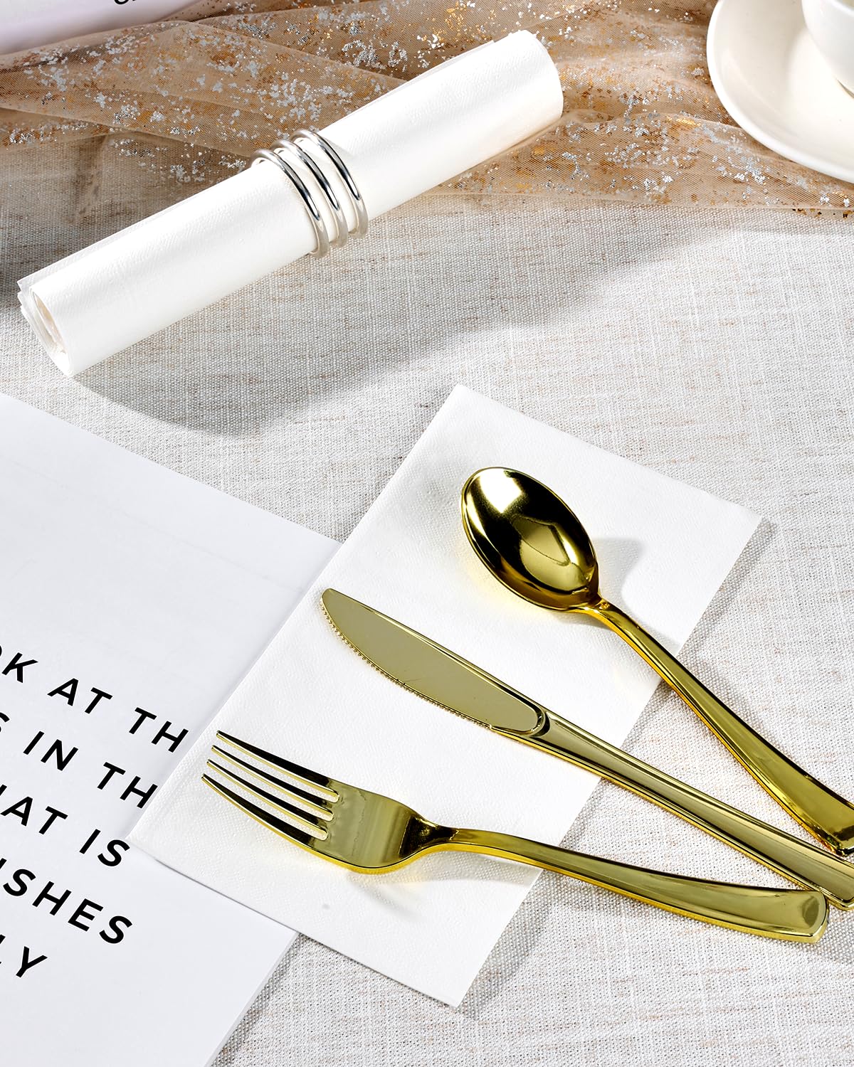 Goodluck 100-Pack White 3-Ply Disposable Guest Napkins, - Goodluck Official Product View 4