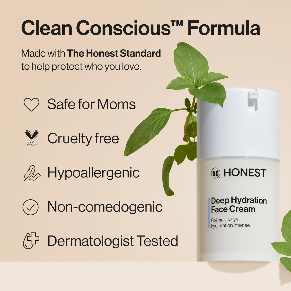 Honest Beauty Deep Hydration Face Cream for Dry Skin 1 7 fl - Honest Beauty Official Product Imagery - 5