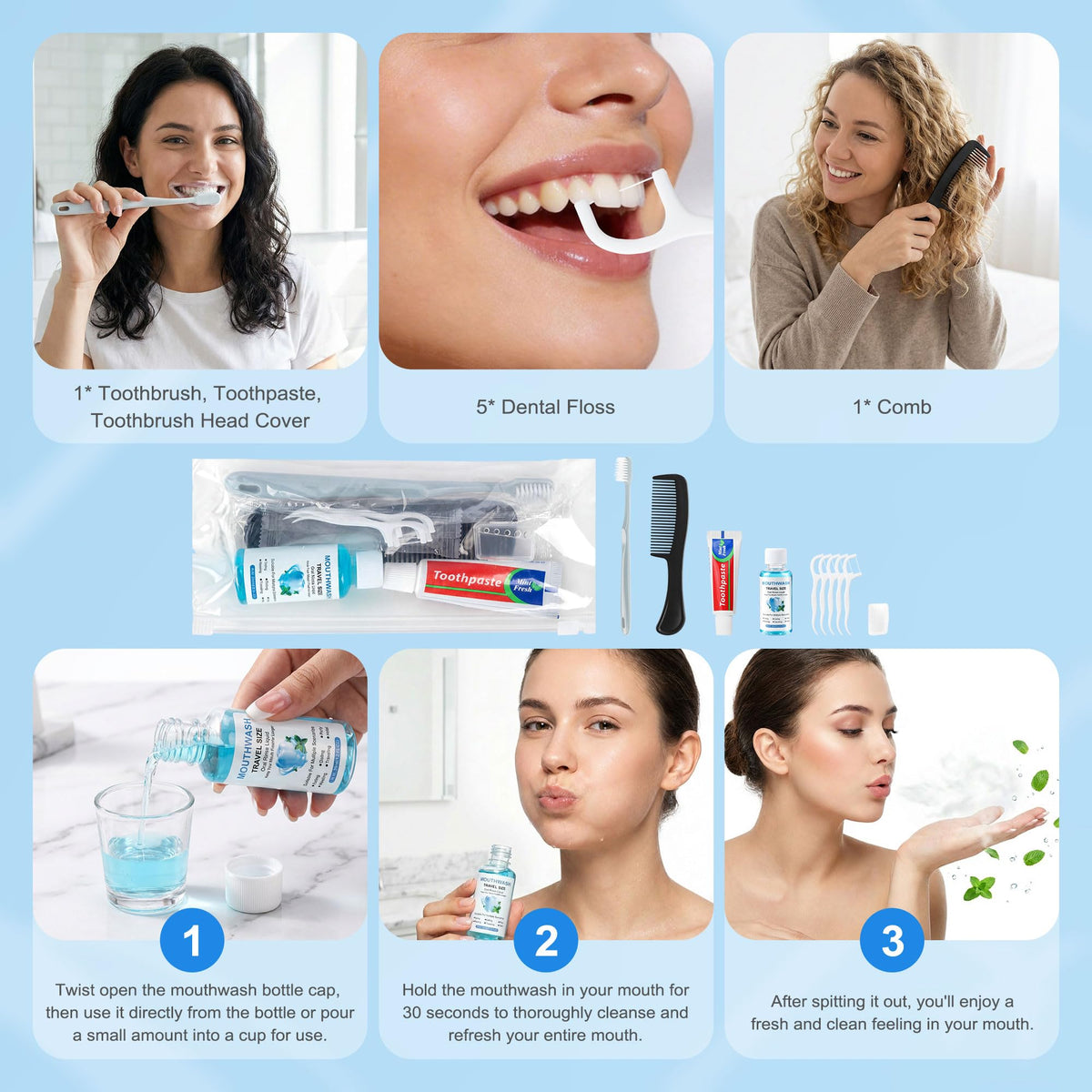 Travel Toothbrush Kit Bulk Individually Packaged - Lilingsty Official Imagery - 5