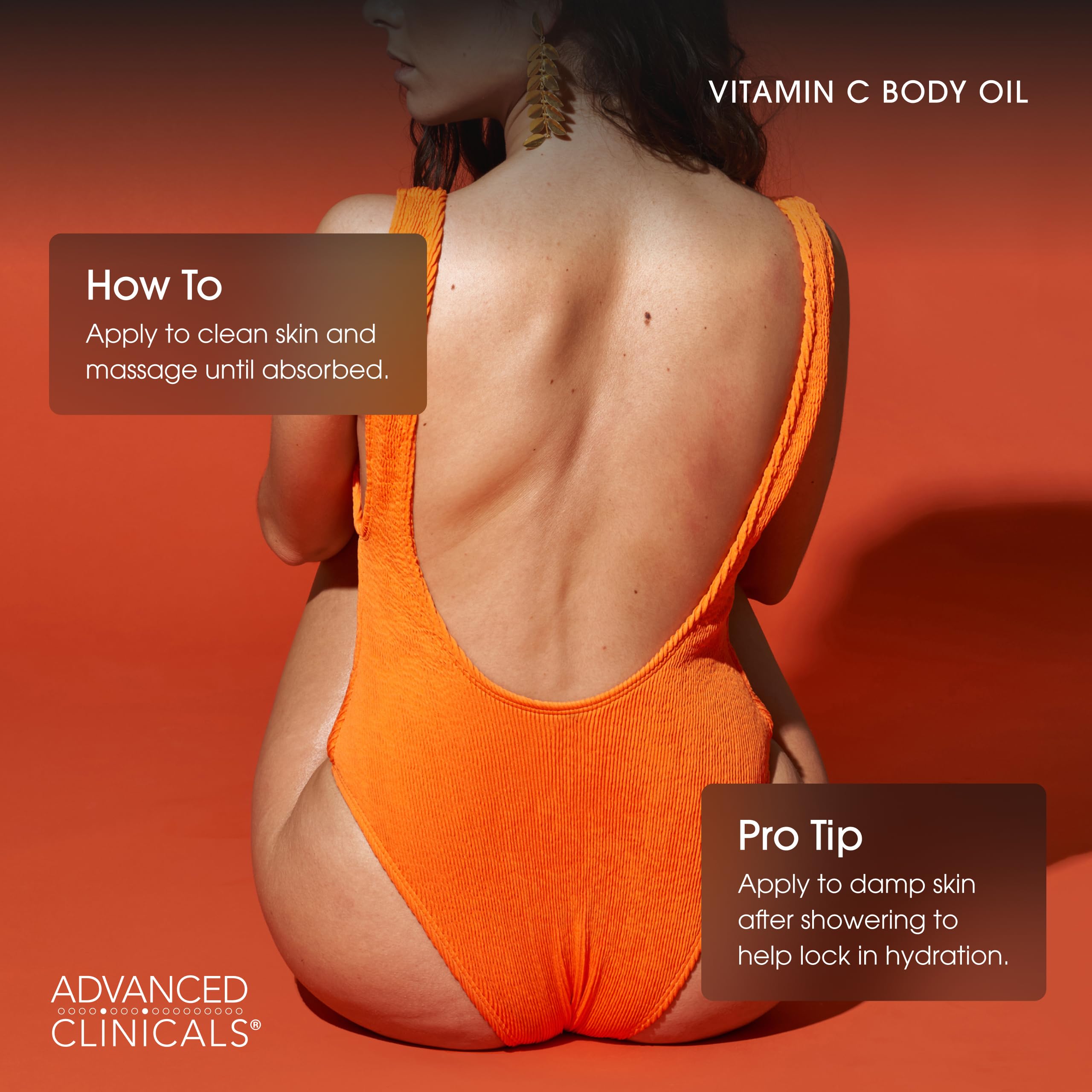 Advanced Clinicals Vitamin C Brightening Body Oil For Women - Advanced Clinicals Official Imagery - 6