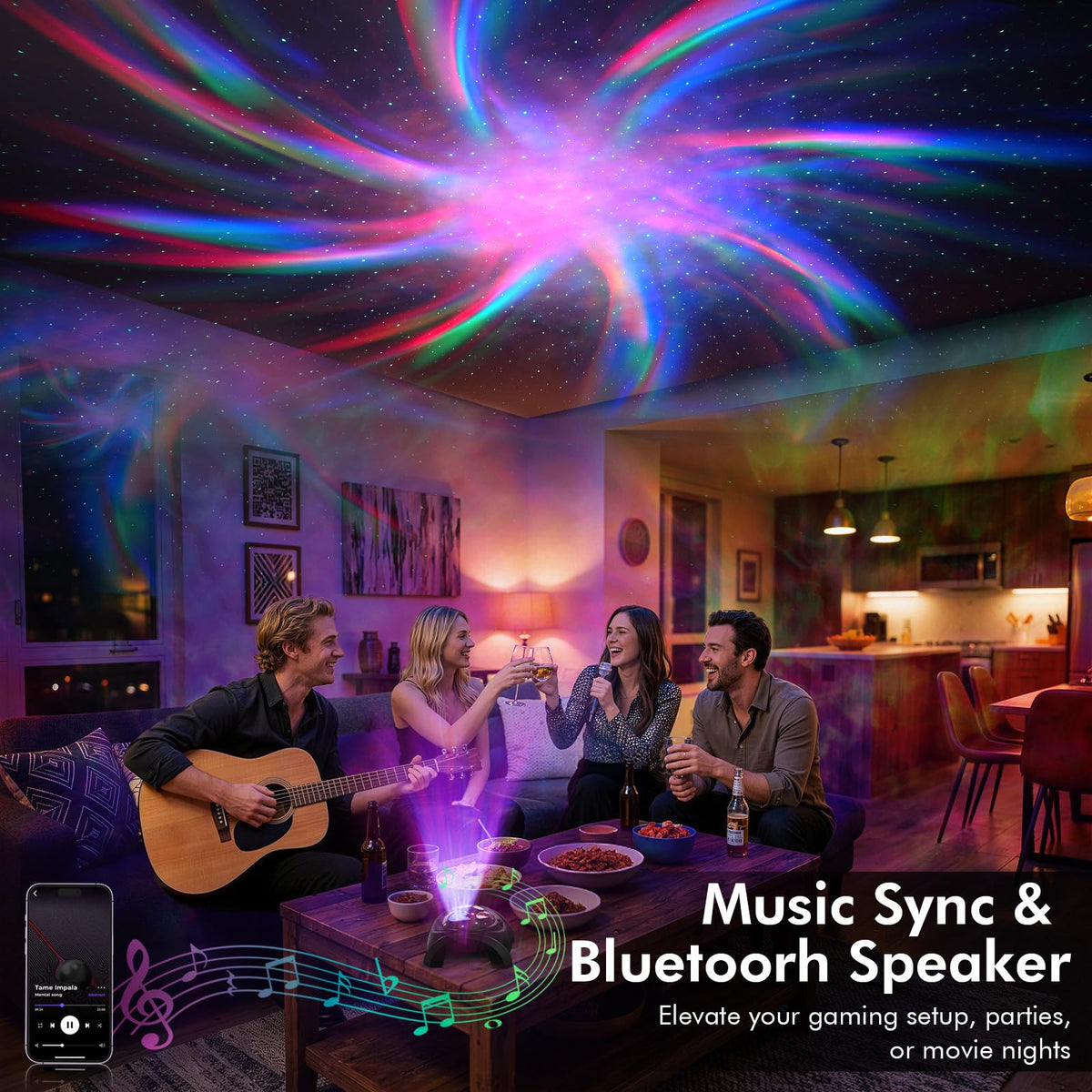 Rossetta Dual Lens Galaxy Star Projector Aurora Night Light - Rossetta Official Imagery - 7