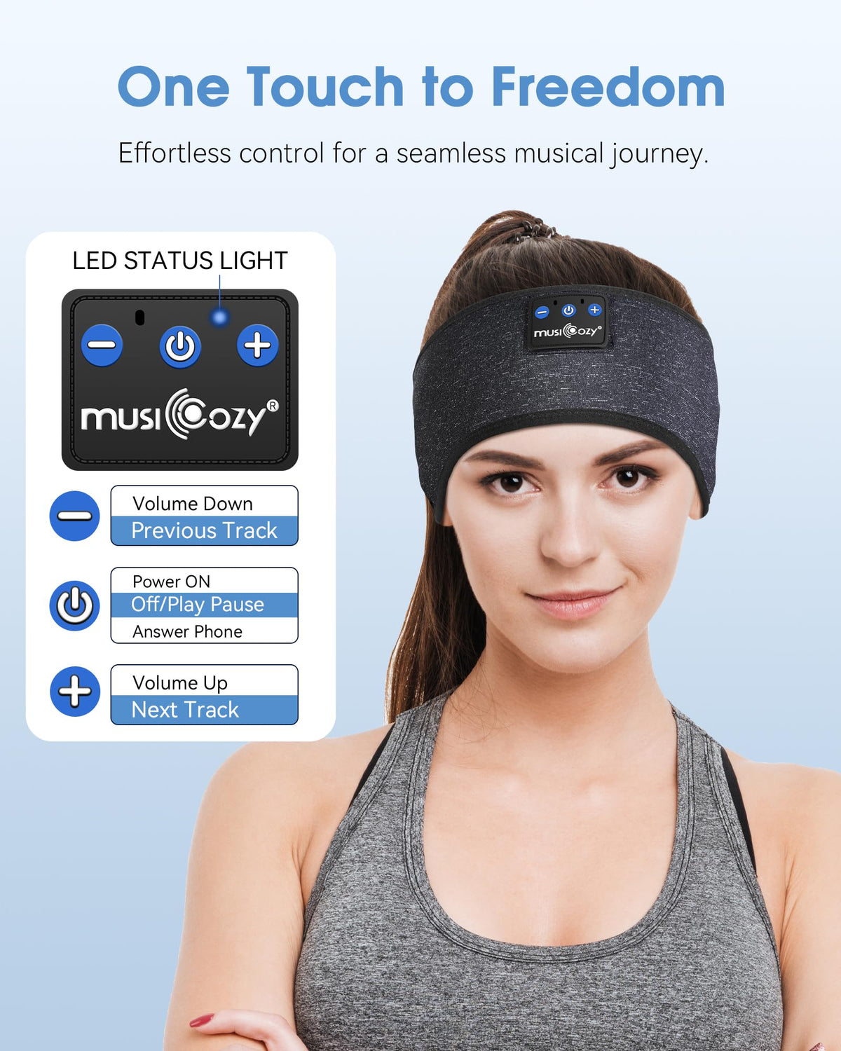 MUSICOZY Sleep Headphones Bluetooth 5 4 Headband Sports - MUSICOZY Official Imagery - 5